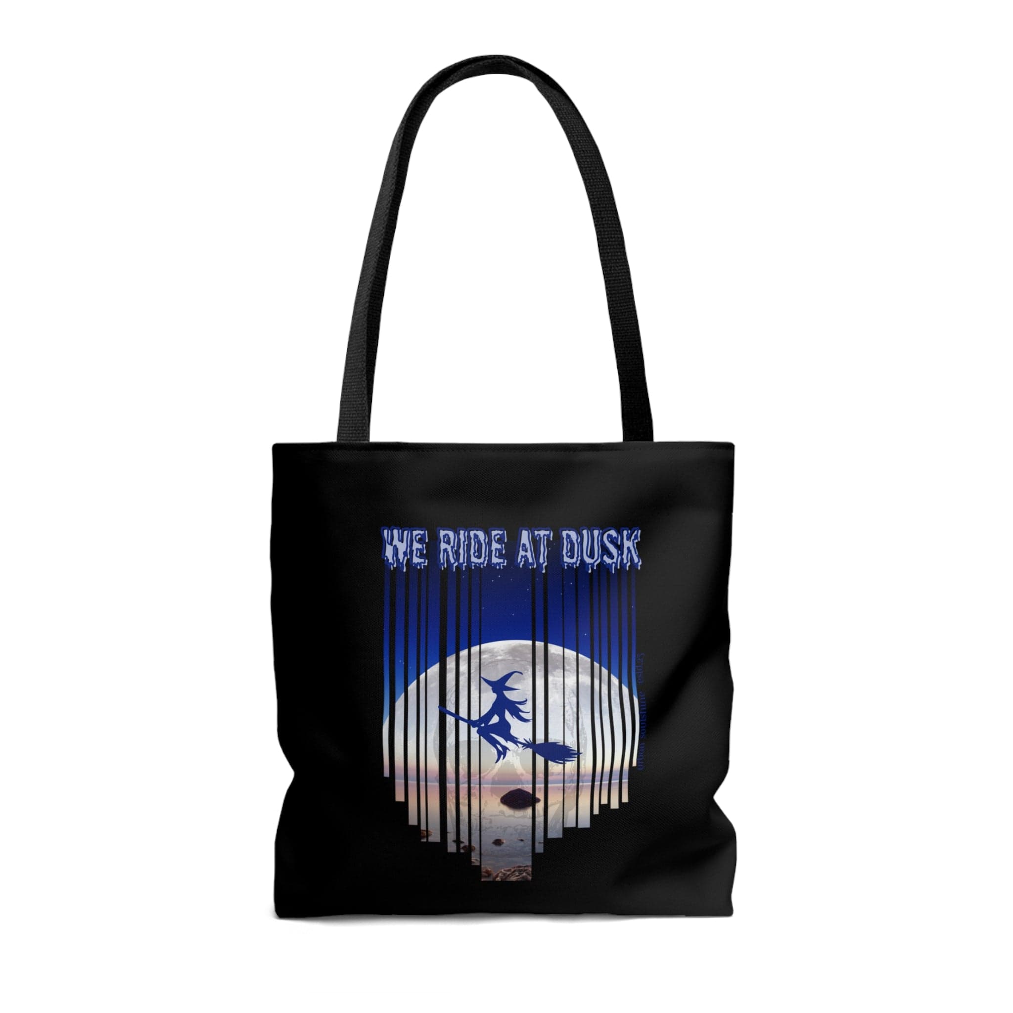 Urban SoulShine & co Bags We Ride At Dusk Moonlight Witch Flight Halloween Tote (3 sizes)