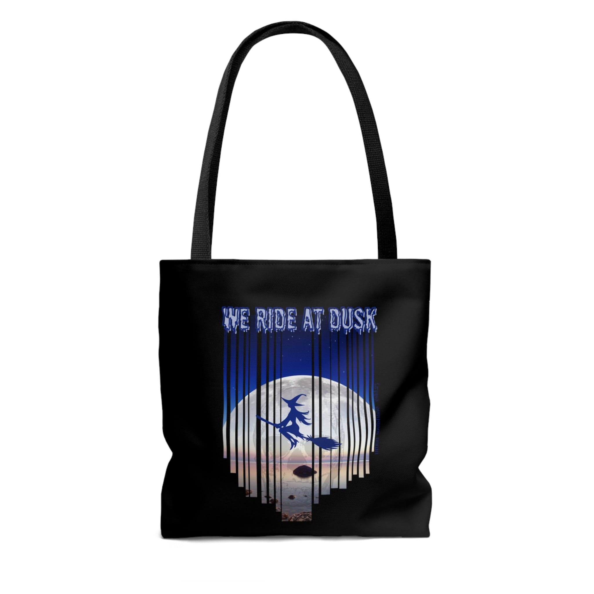 Urban SoulShine & co Bags We Ride At Dusk Moonlight Witch Flight Halloween Tote (3 sizes)