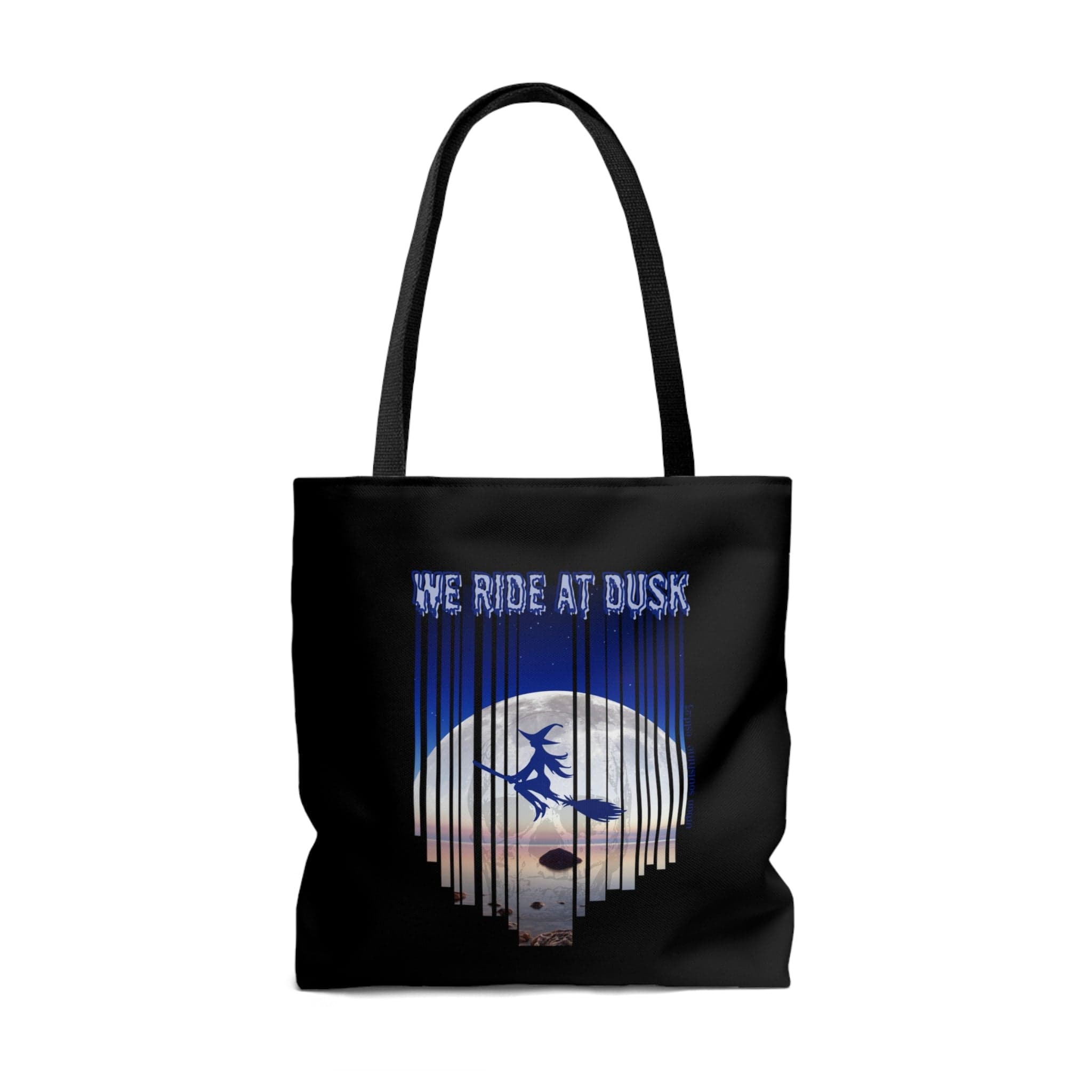 Urban SoulShine & co Bags We Ride At Dusk Moonlight Witch Flight Halloween Tote (3 sizes)