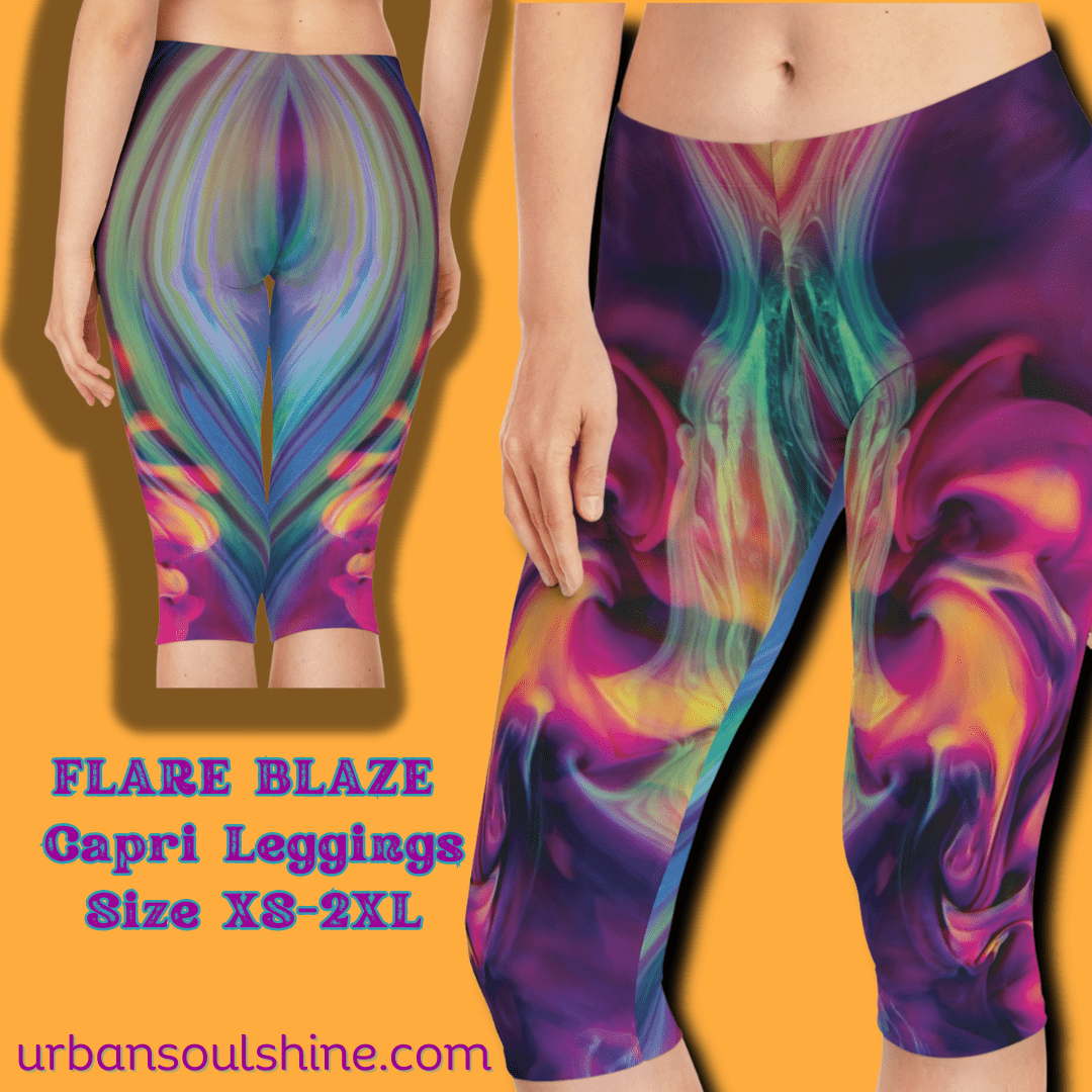 Urban SoulShine & co Capri Leggings Flare Blaze Capri Leggings