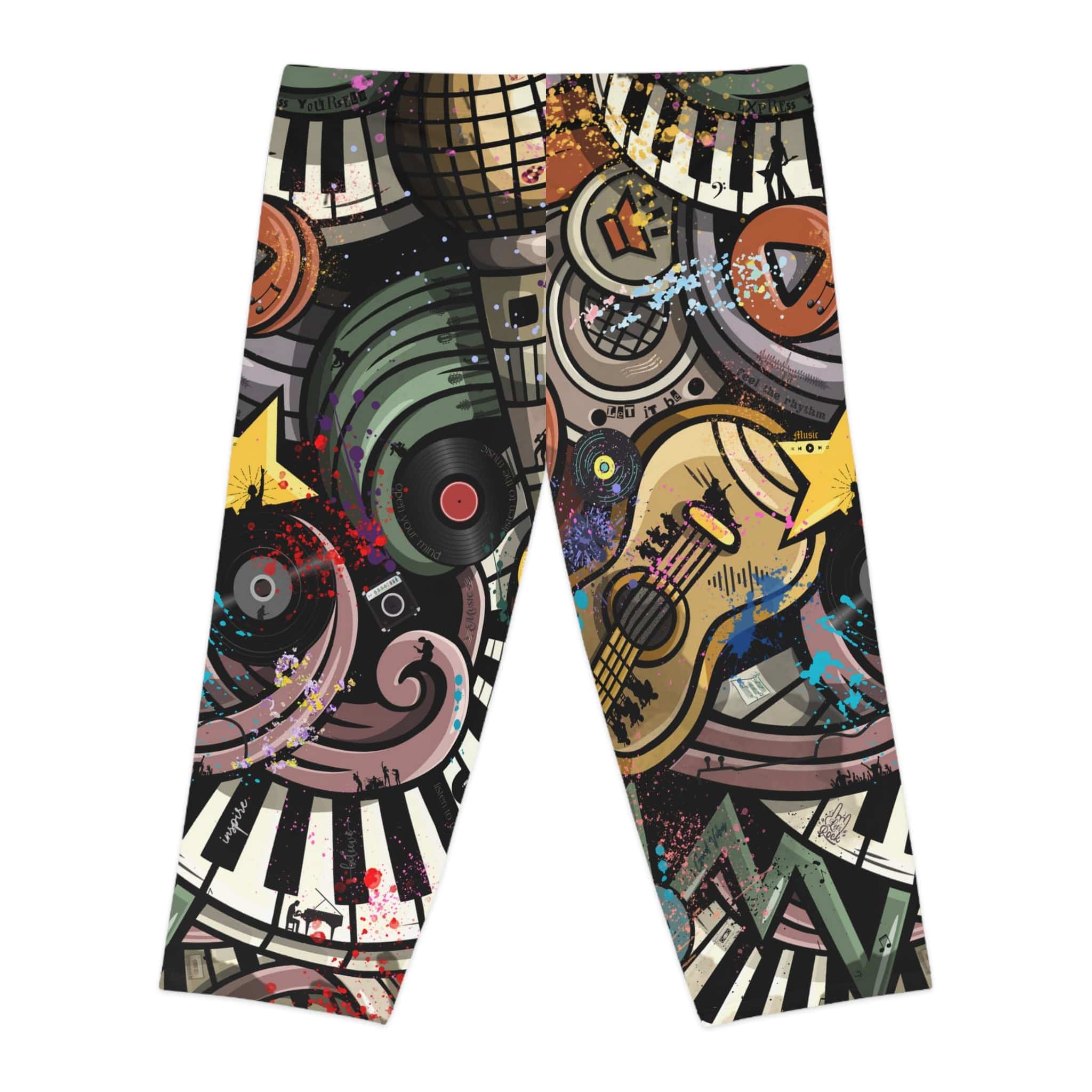 Urban SoulShine & co Capri Leggings Music Festival SuperSoft Capri Leggings