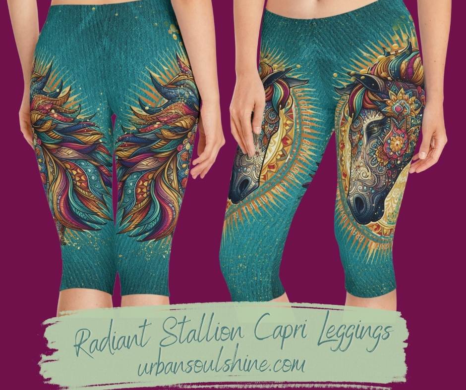 Urban SoulShine & co Capri Leggings Radiant Stallion Capri Leggings