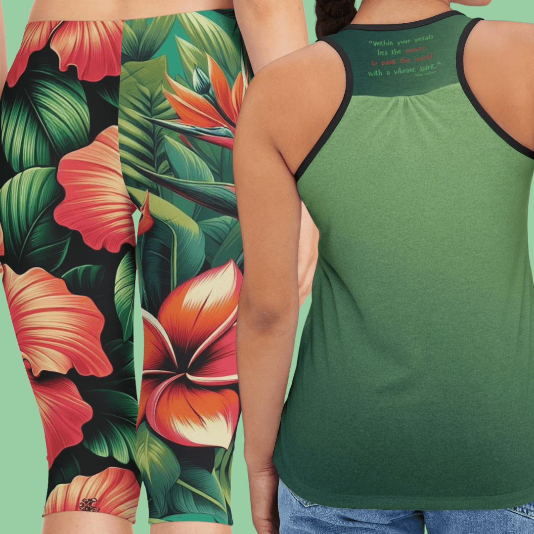 Urban SoulShine & co Capri Leggings Tropic Oasis Capri Leggings