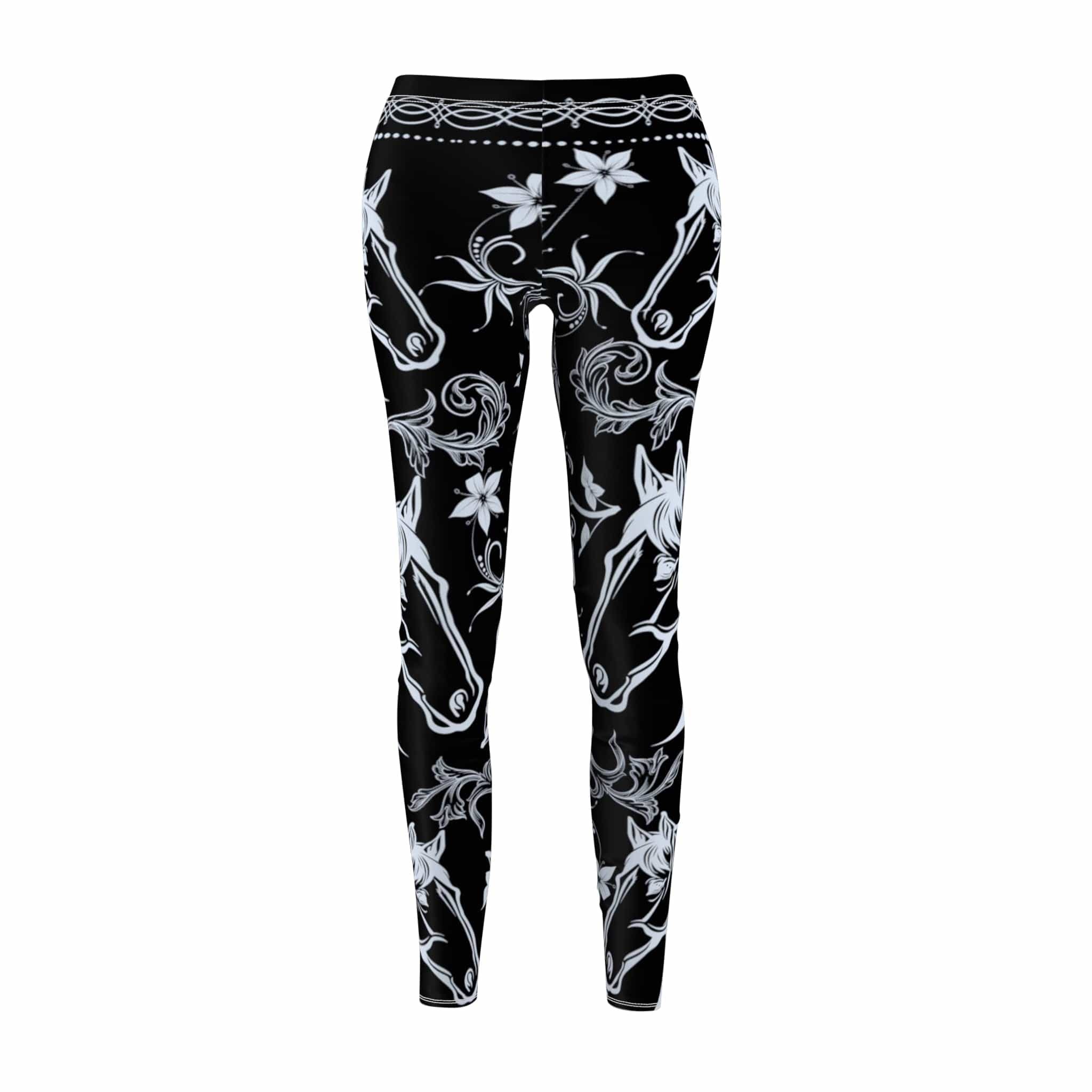 Urban SoulShine & co casual leggings Elegant Blue Ice Horse SuperSoft Casual Leggings