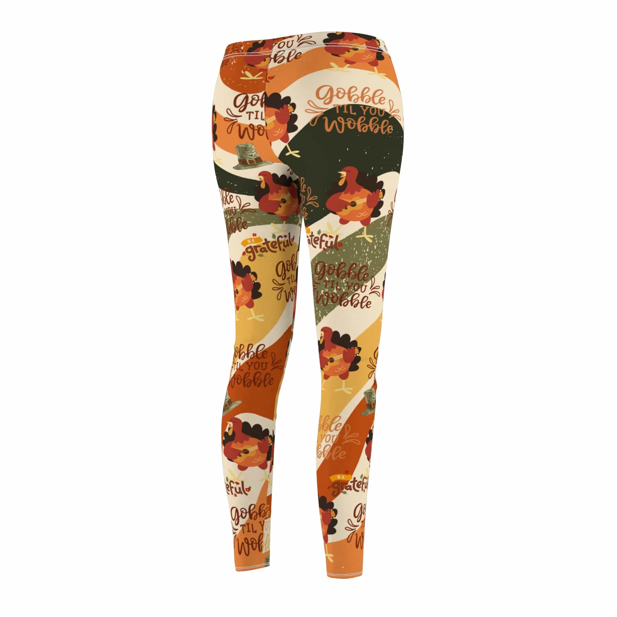 Urban SoulShine & co casual leggings Gobble Till You Wobble & Be Grateful Thanksgiving SuperSoft Casual Leggings