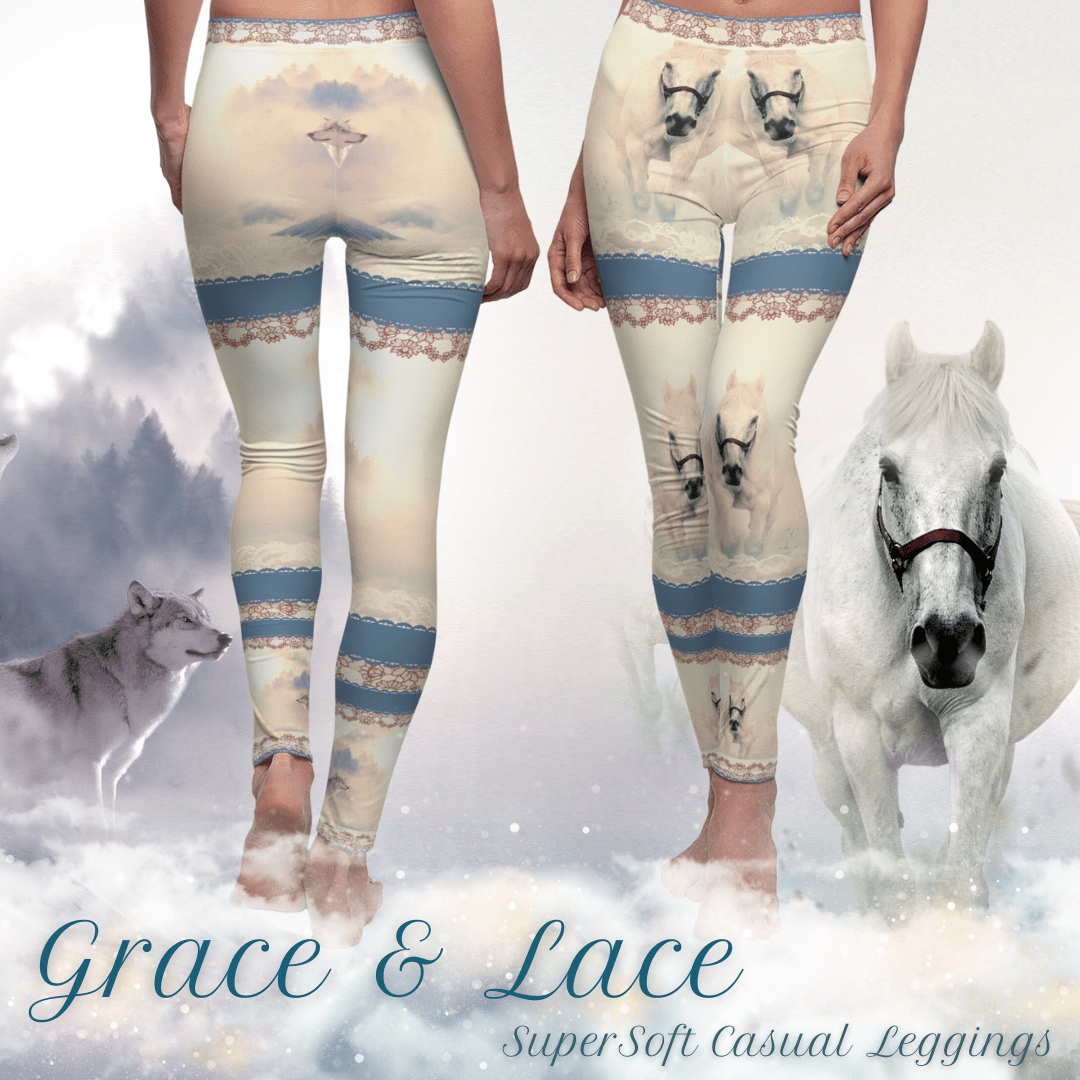 Urban SoulShine & co casual leggings Grace & Lace Horse Lover SuperSoft Casual Leggings