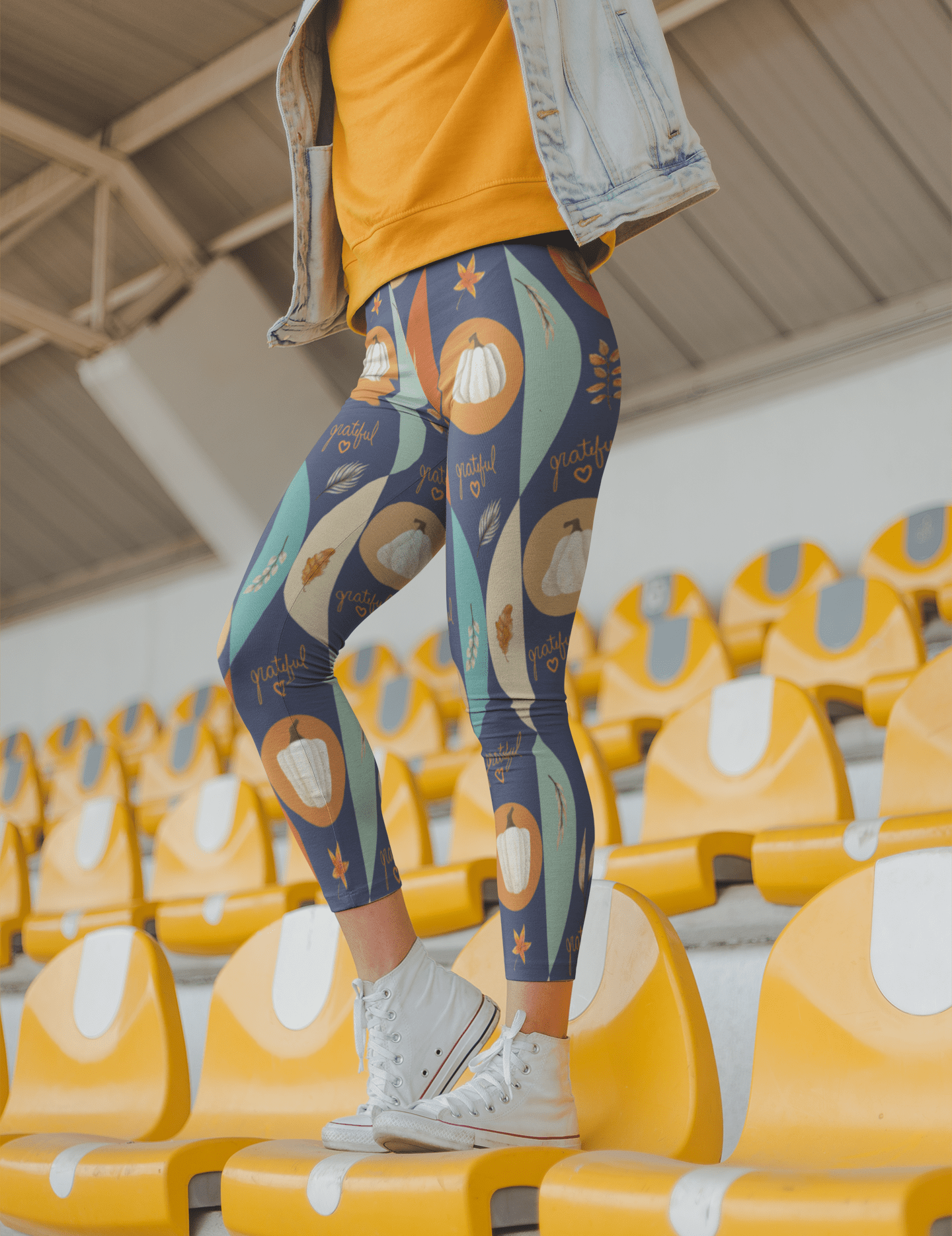 Urban SoulShine & co casual leggings Grateful Autumn Retro SuperSoft Casual Leggings