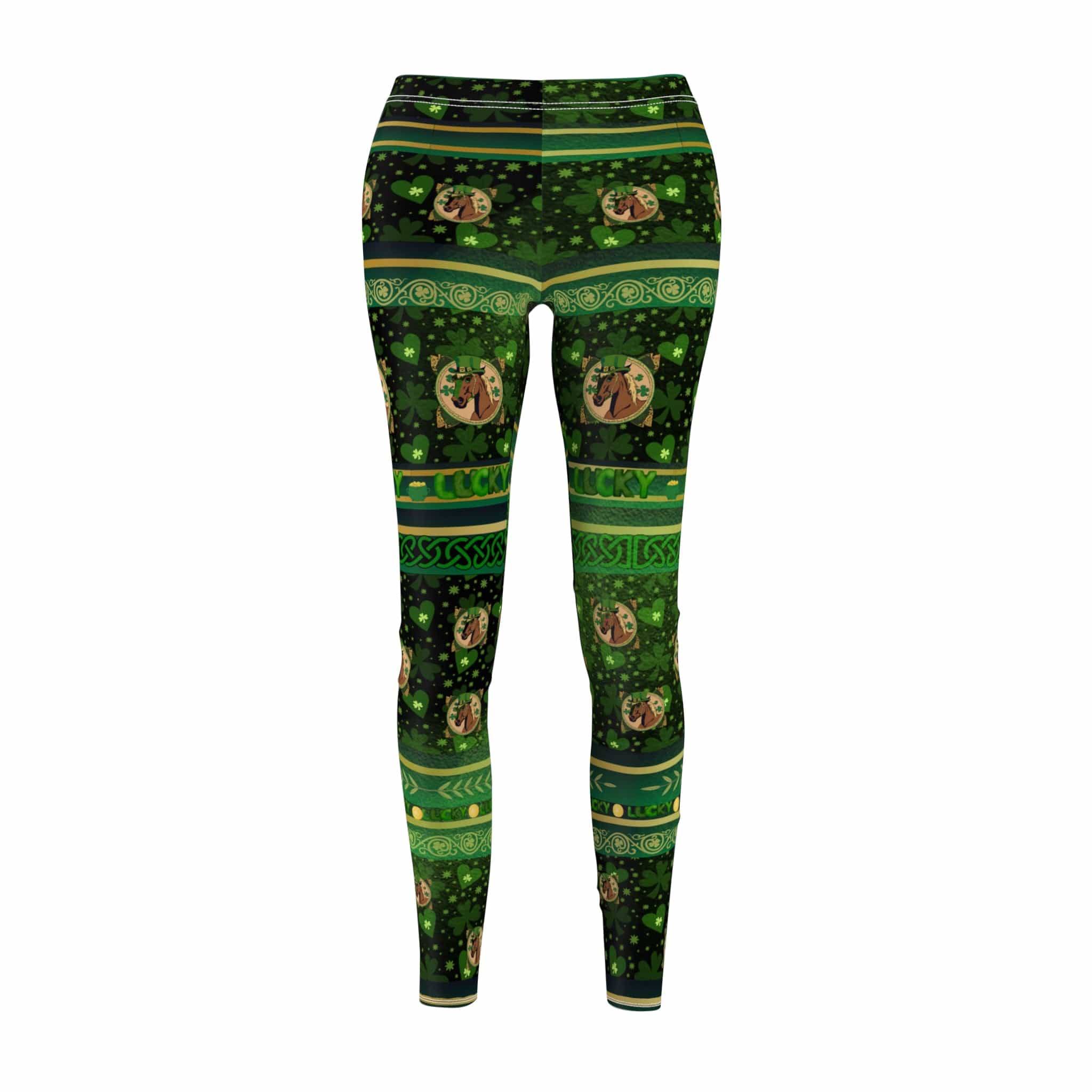 Urban SoulShine & co casual leggings LUCKY Neighs St. Patrick's Day SuperSoft Casual Leggings