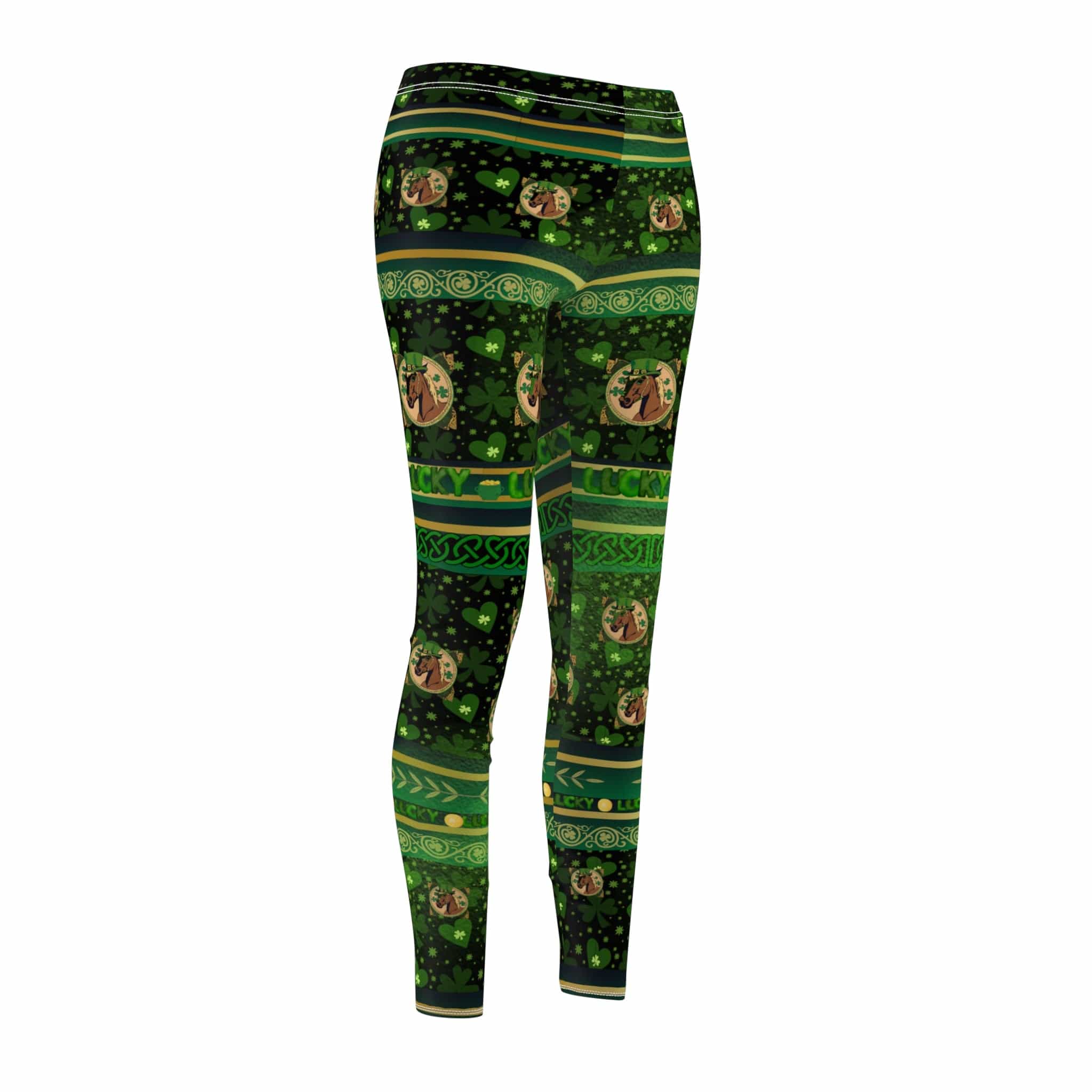 Urban SoulShine & co casual leggings LUCKY Neighs St. Patrick's Day SuperSoft Casual Leggings