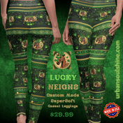 Urban SoulShine & co casual leggings LUCKY Neighs St. Patrick's Day SuperSoft Casual Leggings