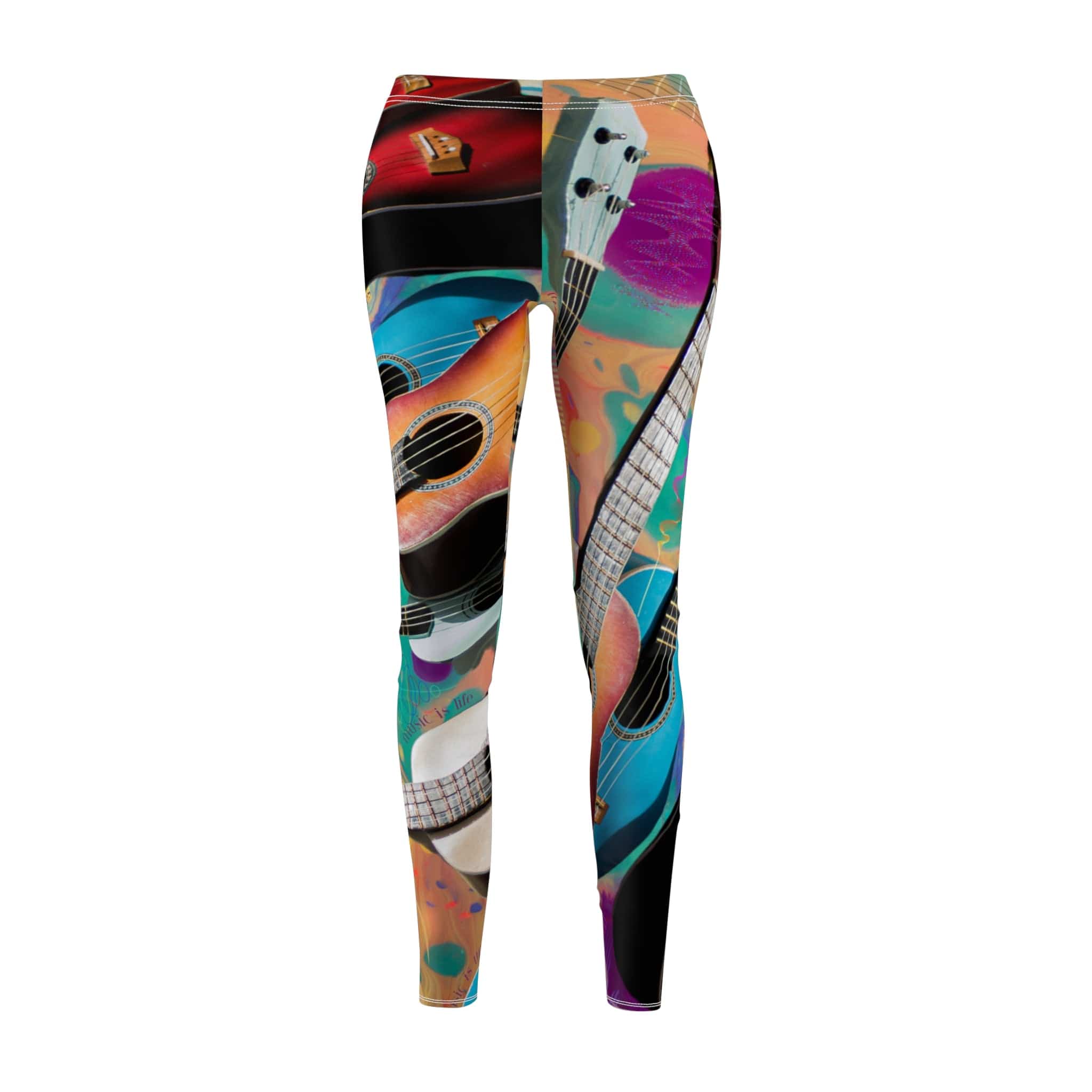 Urban SoulShine & co casual leggings Music Is....Inspirational Guitar SuperSoft Casual Leggings