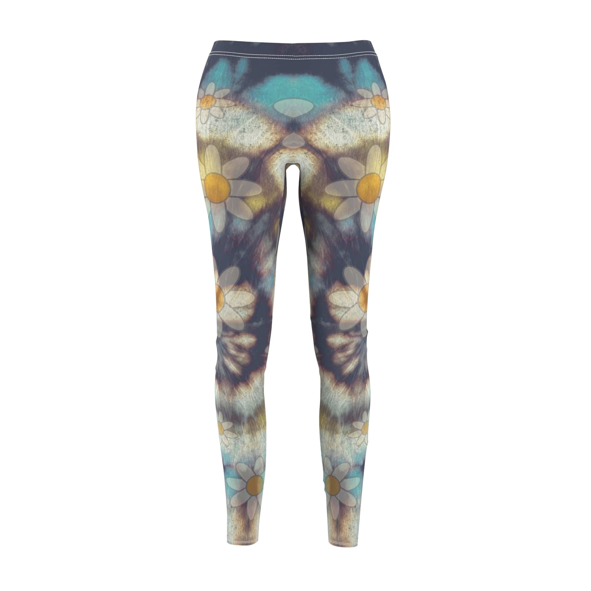 Vintage Daisies Tie Dyed SuperSoft Casual Leggings
