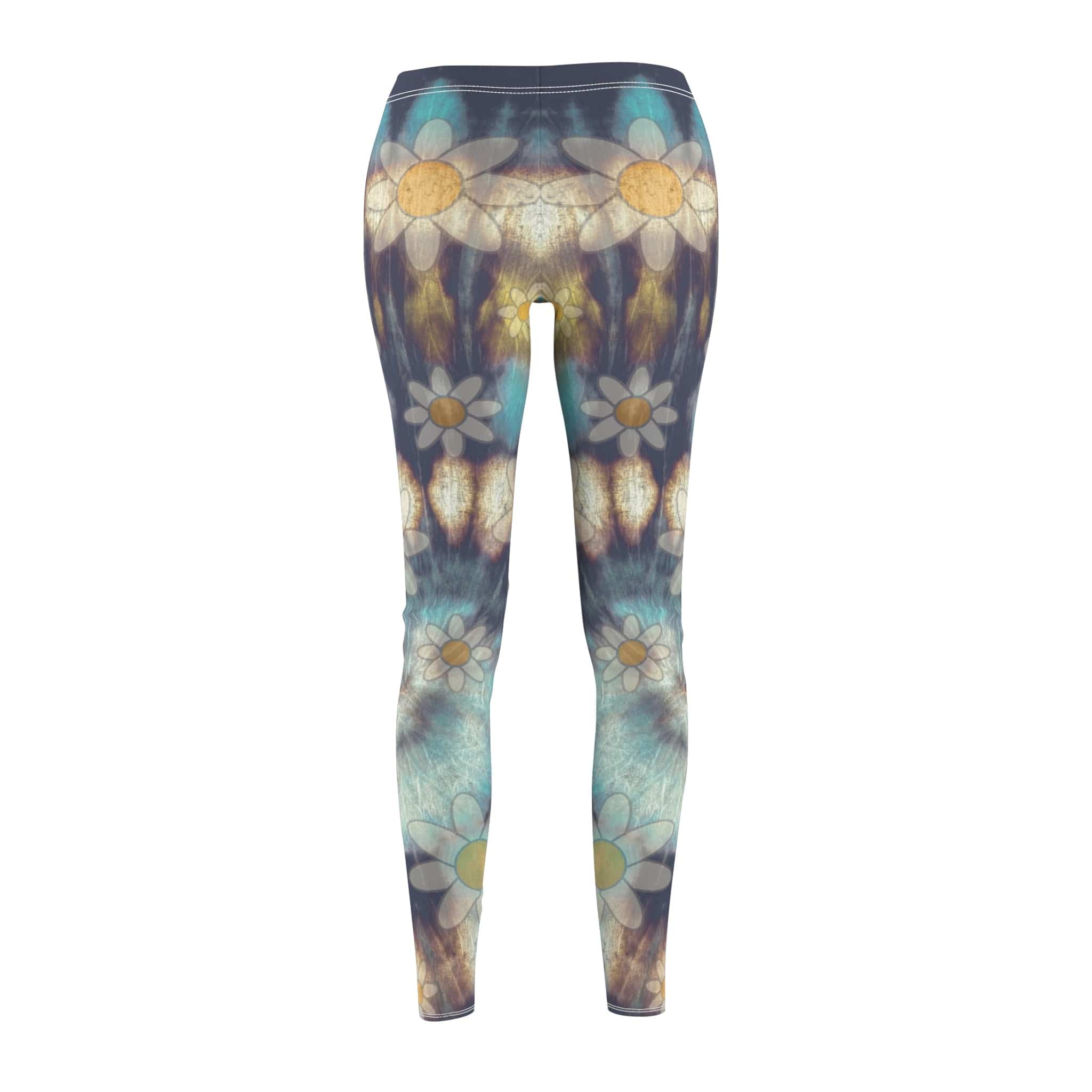 Vintage Daisies Tie Dyed SuperSoft Casual Leggings