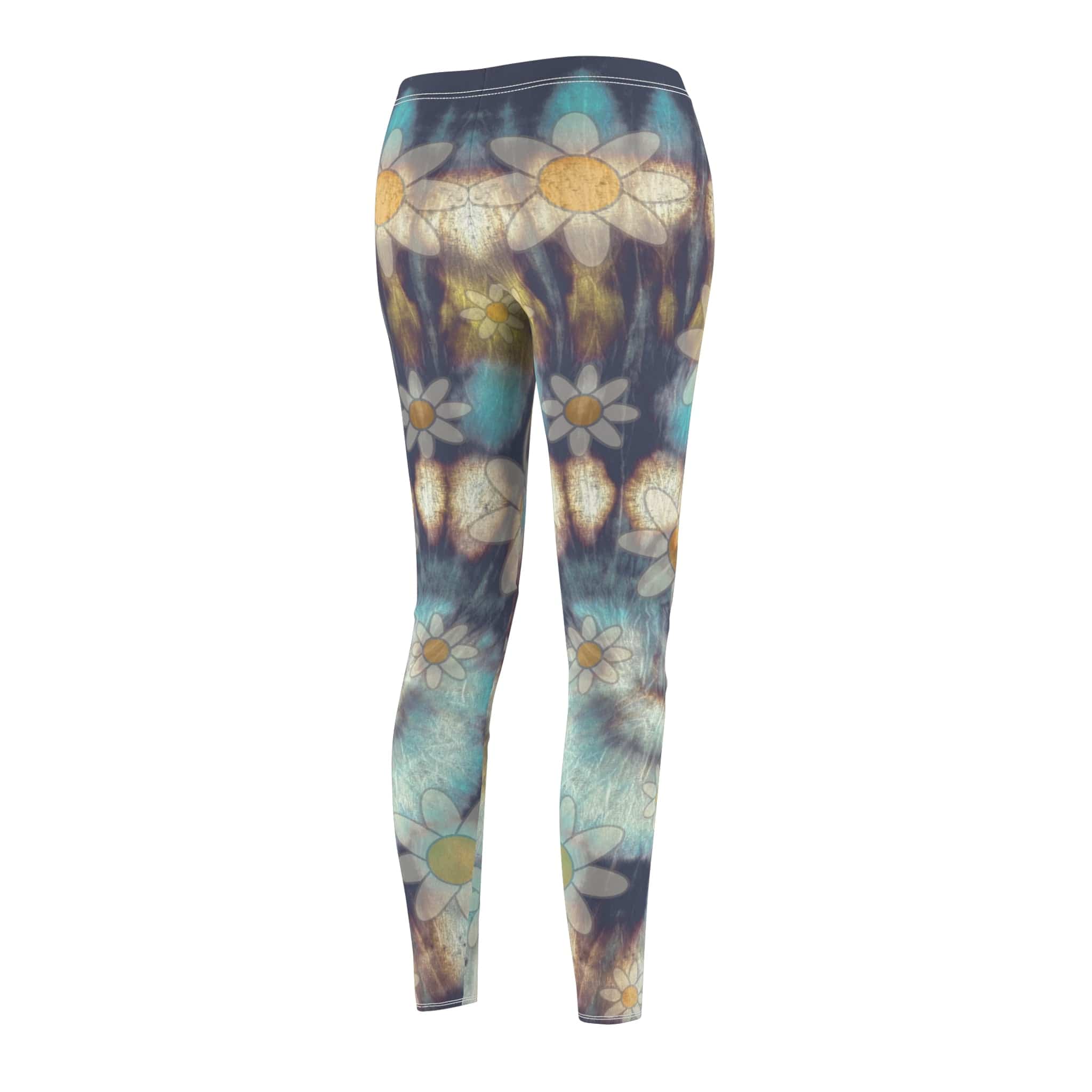 Vintage Daisies Tie Dyed SuperSoft Casual Leggings
