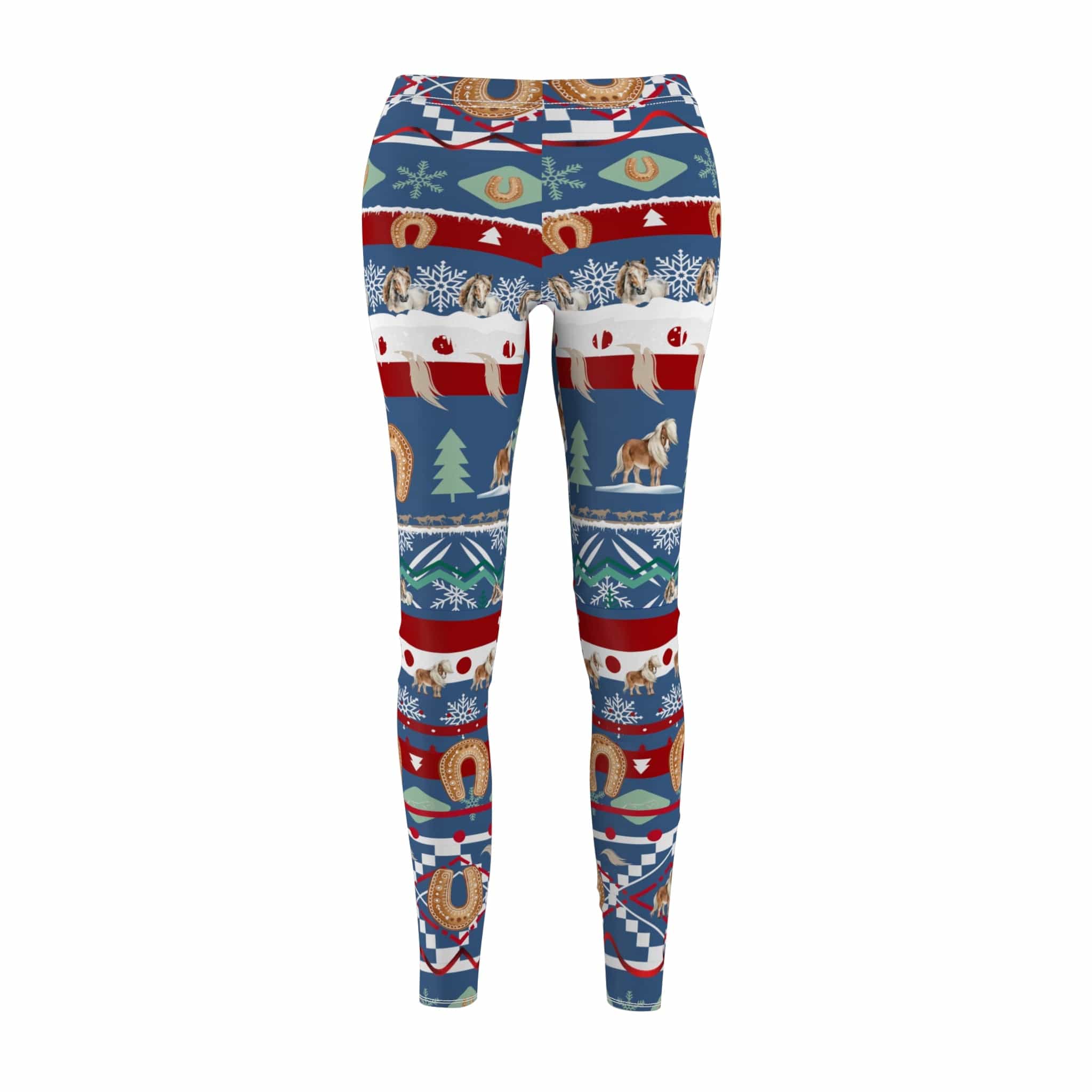  White stitching Barn Hair Holiday 'Ugly Christmas Sweater Style' SuperSoft Casual Leggings