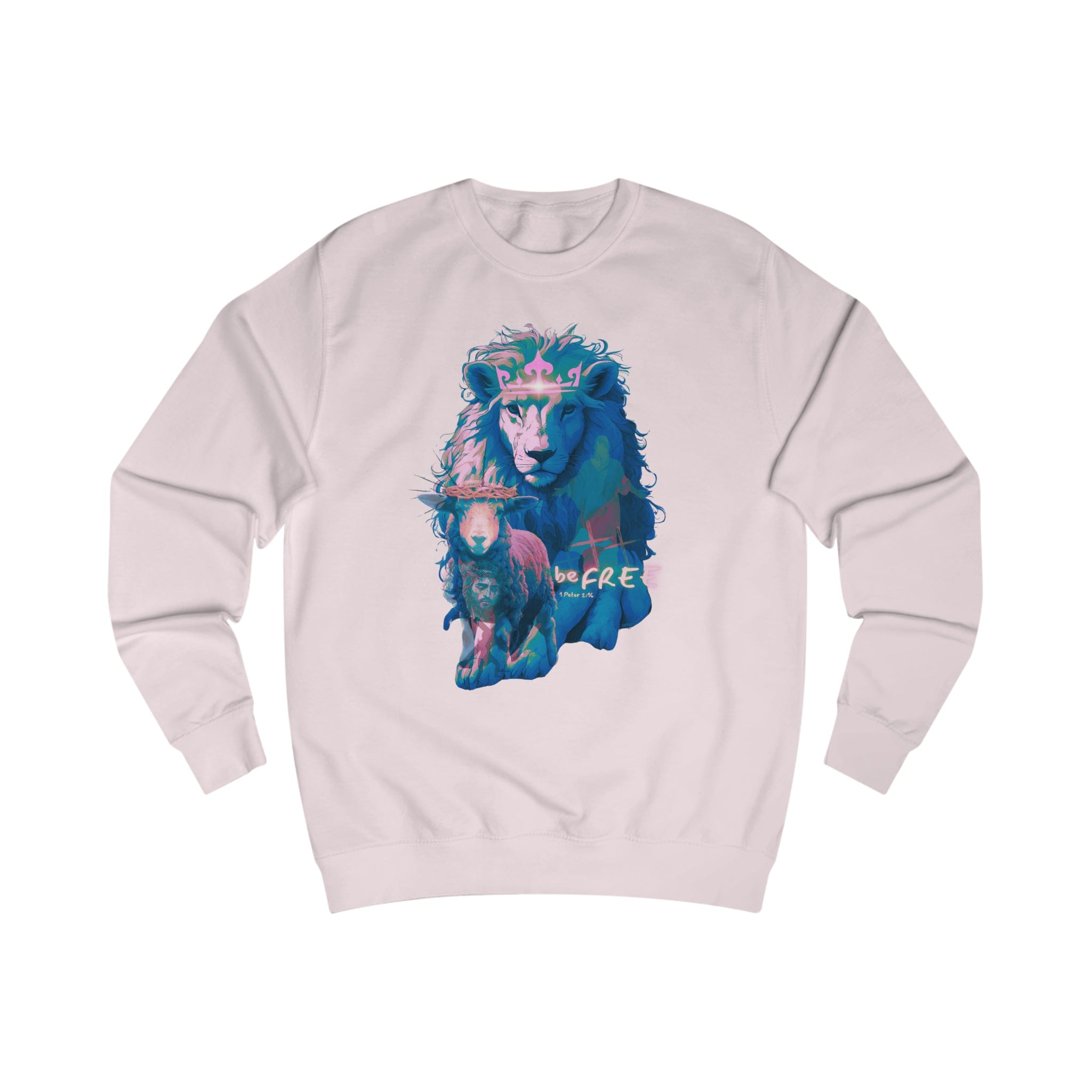 Urban SoulShine & co Crewneck Sweatshirt Baby Pink / S BE FREE 1 Peter 2:16 Crewneck Sweatshirt