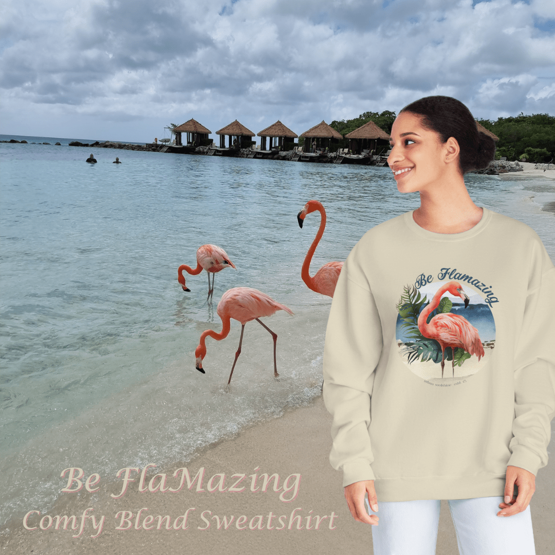 Urban SoulShine & co Crewneck Sweatshirt Be FLAMAZING Comfy Blend Sweatshirt