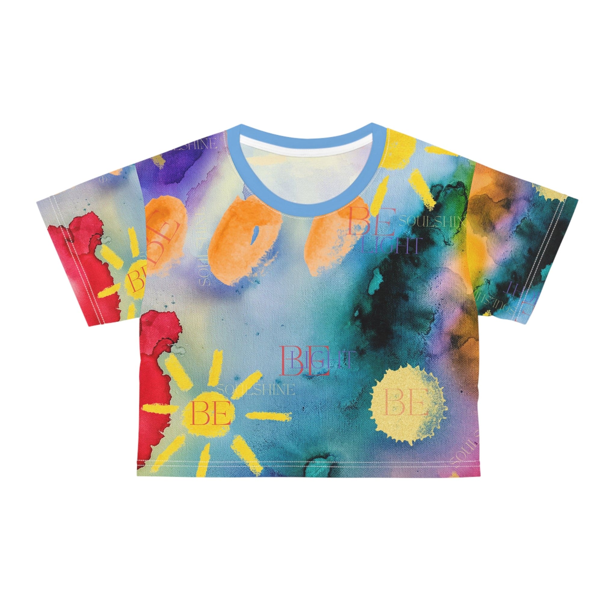BE Light Color Splash Inspirational Crop Tee