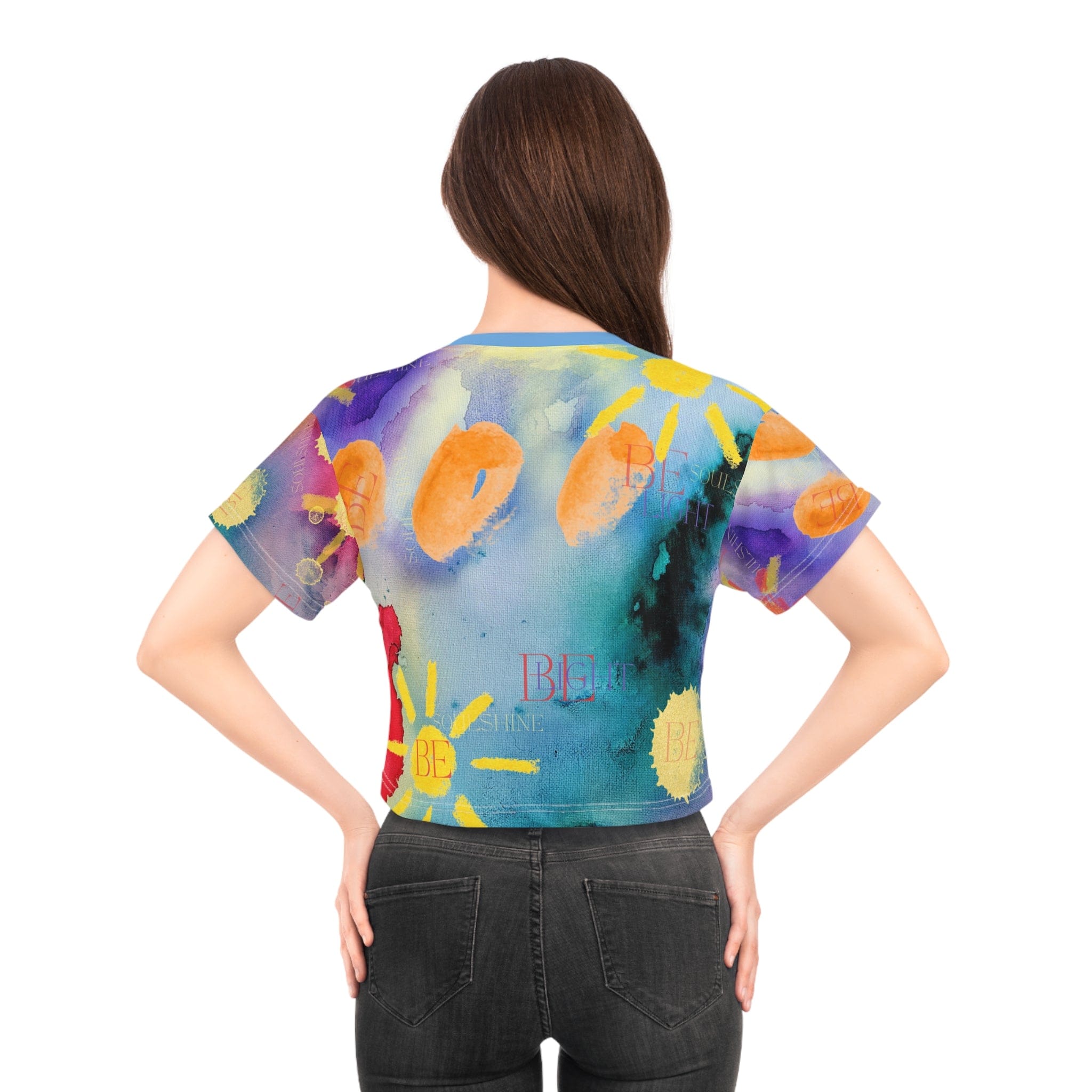 BE Light Color Splash Inspirational Crop Tee