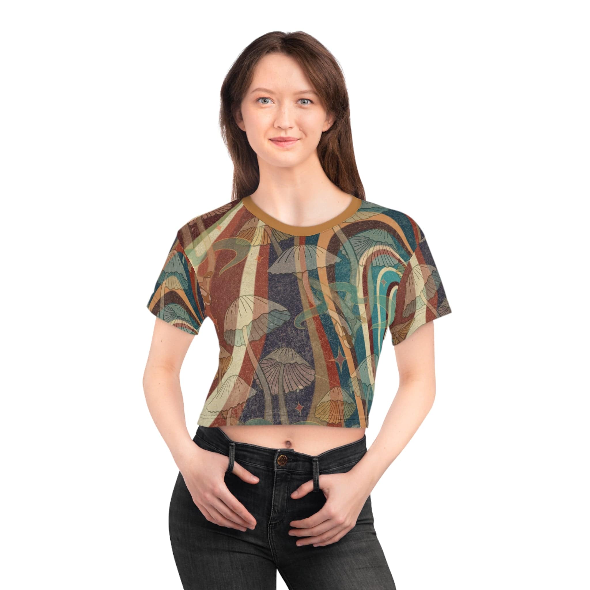 Vintage Mushroom Crop Tee XS