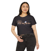 Urban SoulShine & co Crop T-shirt Black / XS Love My Tribe Festival Crop Top