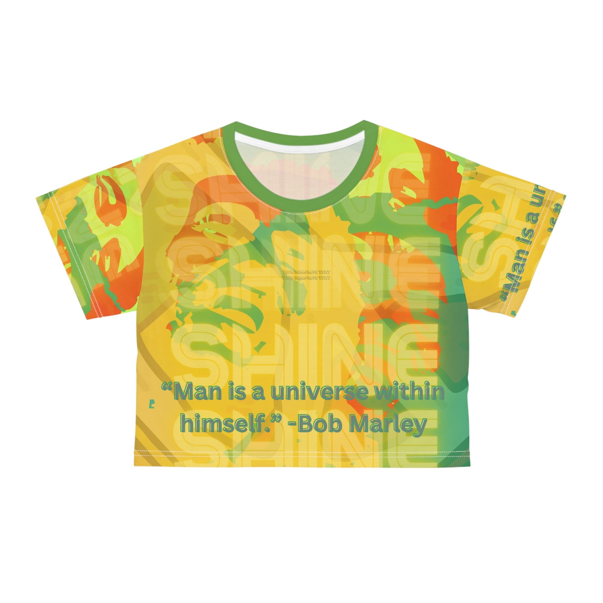 Urban SoulShine & co Crop T-shirt Shine Shine Shine Reggae Crop Top T-shirt