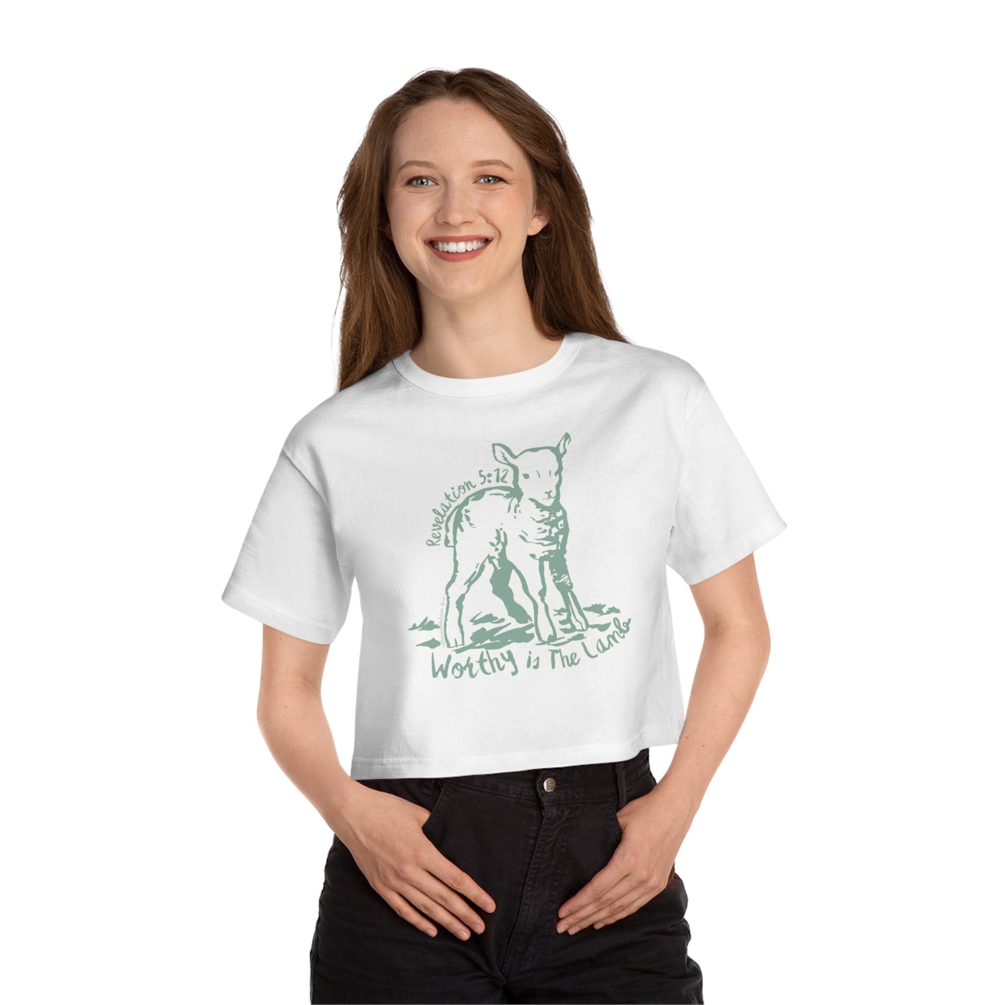 Worthy Is The Lamb Champion Brand Crop T