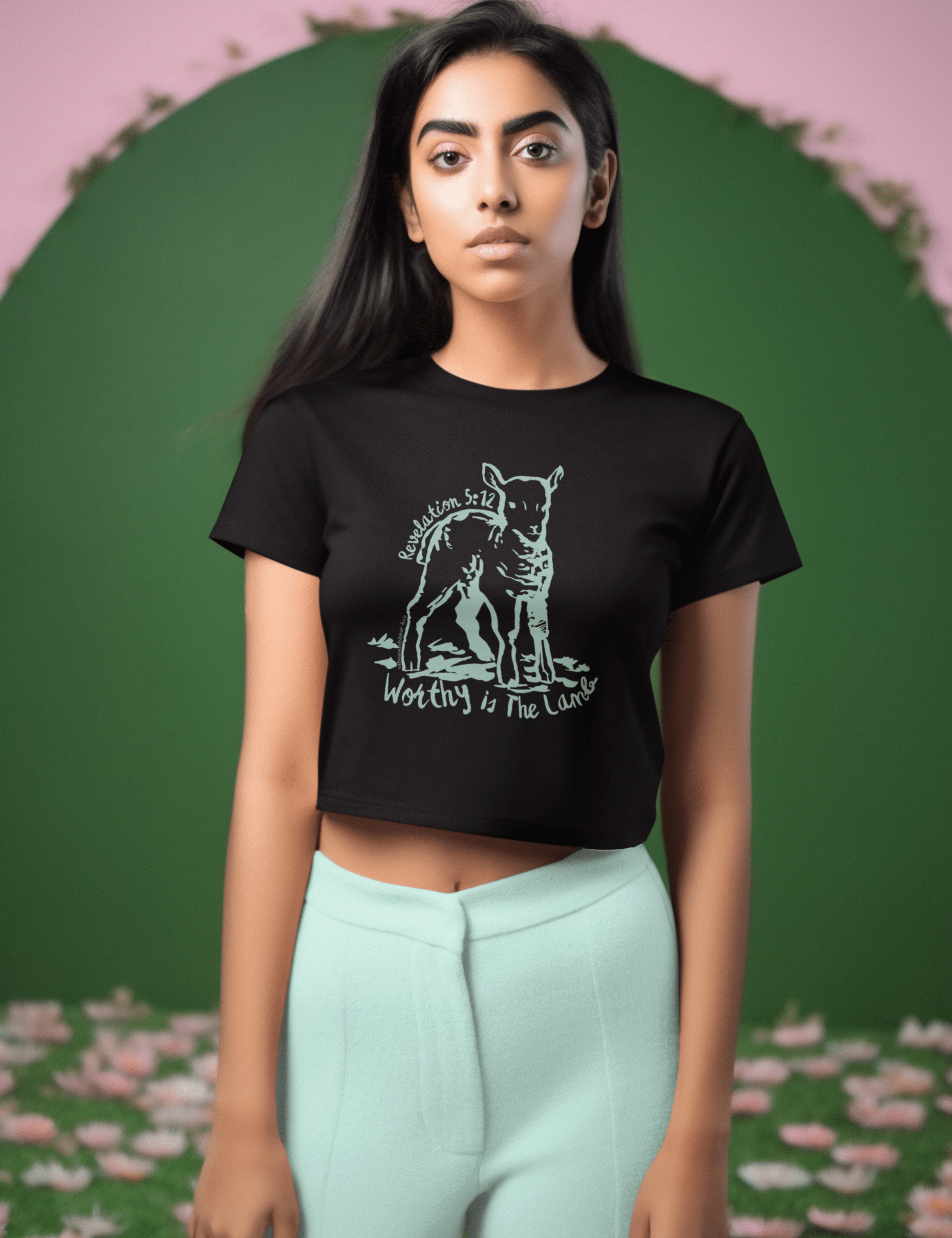 Worthy Is The Lamb Champion Brand Crop T