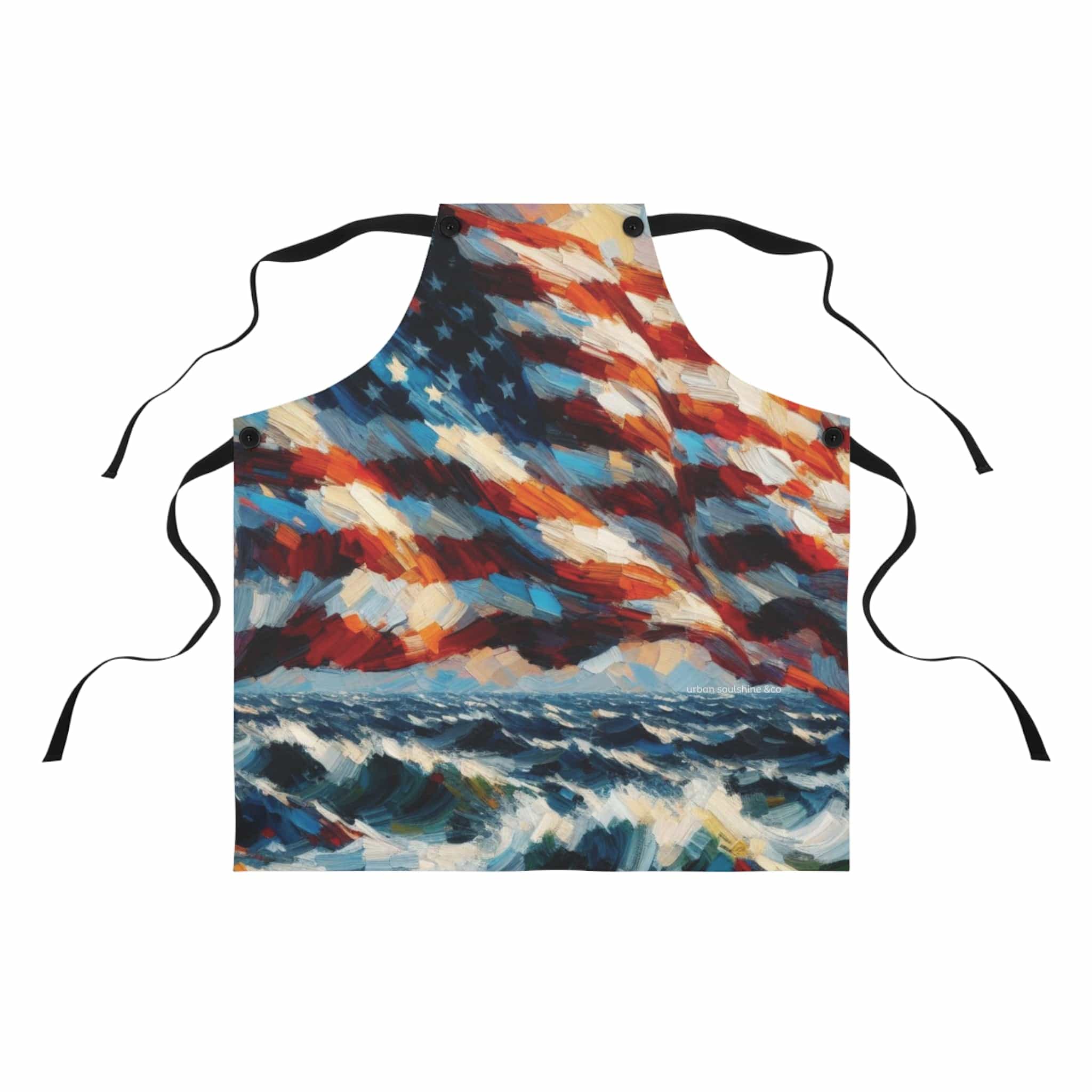 Urban SoulShine & co Custom Aprons One Size Sea Of Freedom Patriotic Barbeque Apron