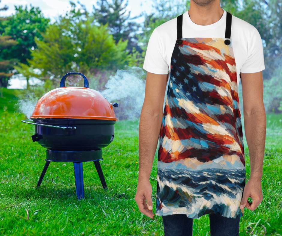 Urban SoulShine & co Custom Aprons One Size Sea Of Freedom Patriotic Barbeque Apron