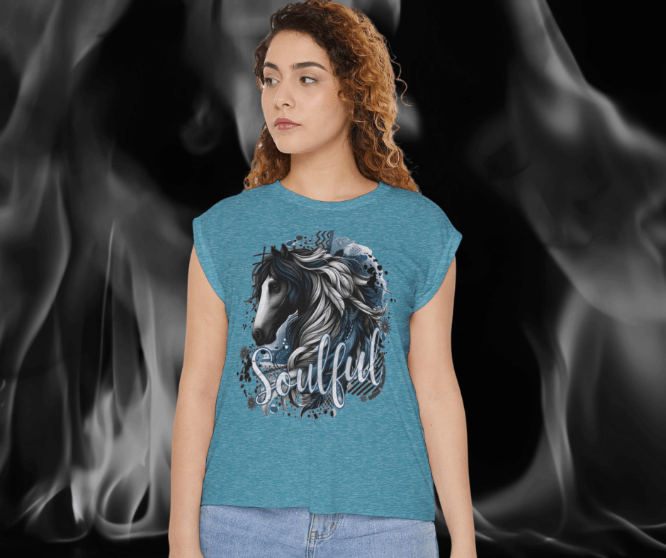 Urban SoulShine & co Flowy Muscle T-Shirt Soulful Stallion Flowy Muscle Tee