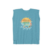 Urban SoulShine & co Flowy Muscle Tank Positive Vibes By the Sea Flowy Muscle Tee