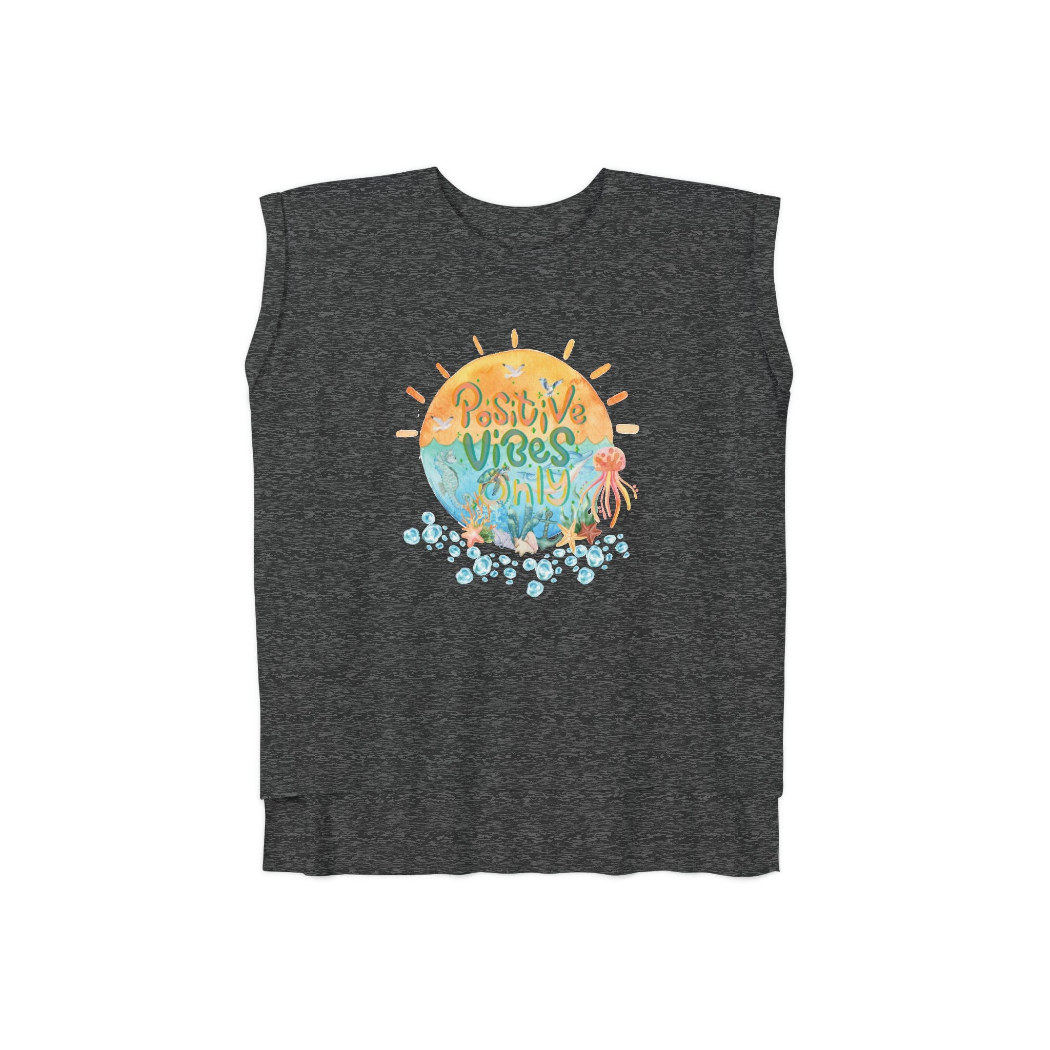 Urban SoulShine & co Flowy Muscle Tank Positive Vibes By the Sea Flowy Muscle Tee