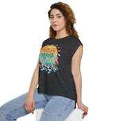 Urban SoulShine & co Flowy Muscle Tank Positive Vibes By the Sea Flowy Muscle Tee