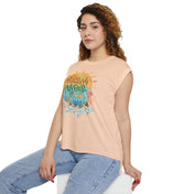 Urban SoulShine & co Flowy Muscle Tank Positive Vibes By the Sea Flowy Muscle Tee