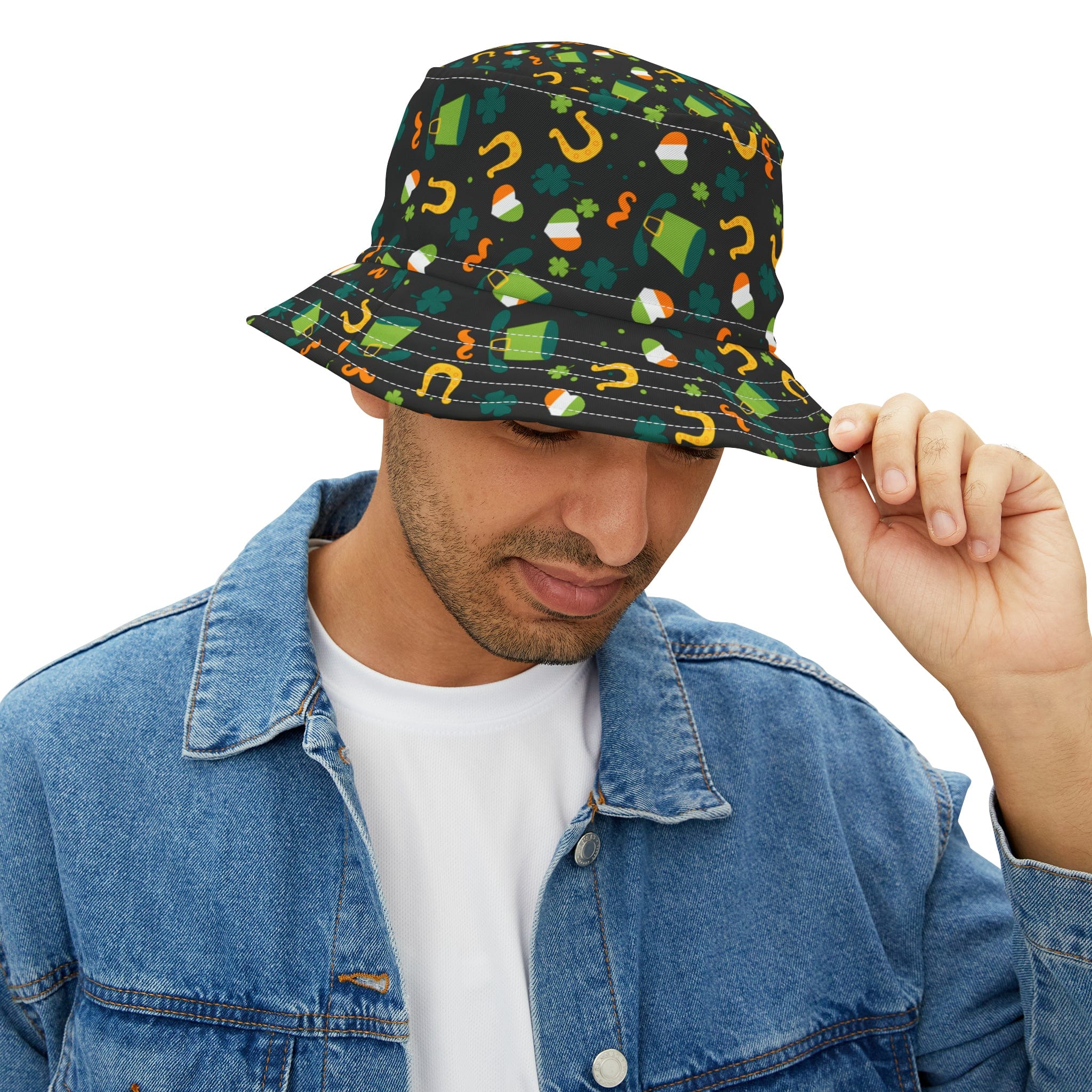 Urban SoulShine & co Hats Small / White stitching Feeling Lucky St. Patrick's Day Bucket Hat