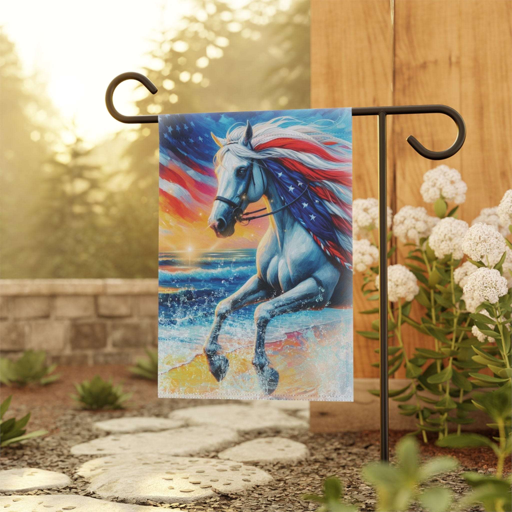 American Mane USA Home or Garden Banner 12'' × 18''