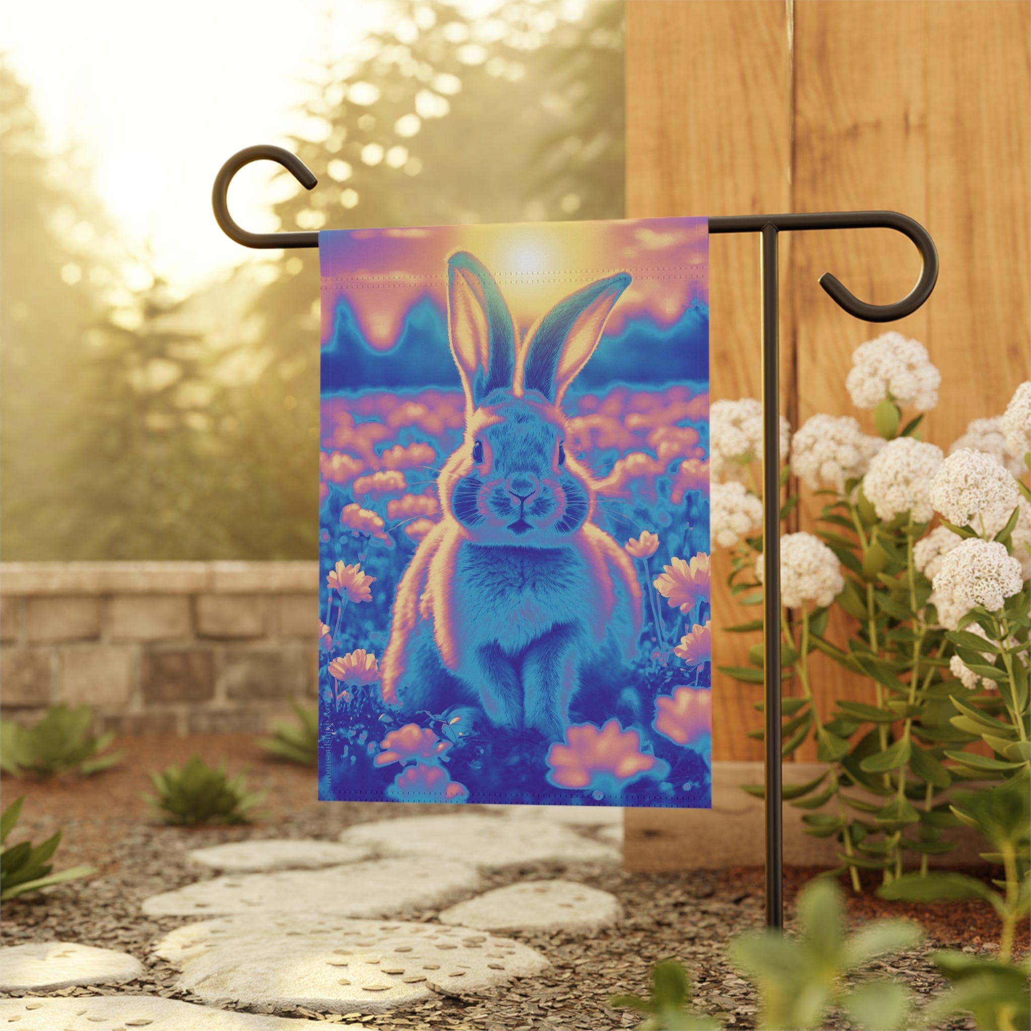 Bunny Sunshine Custom Home Or Garden Banner 12'' × 18''