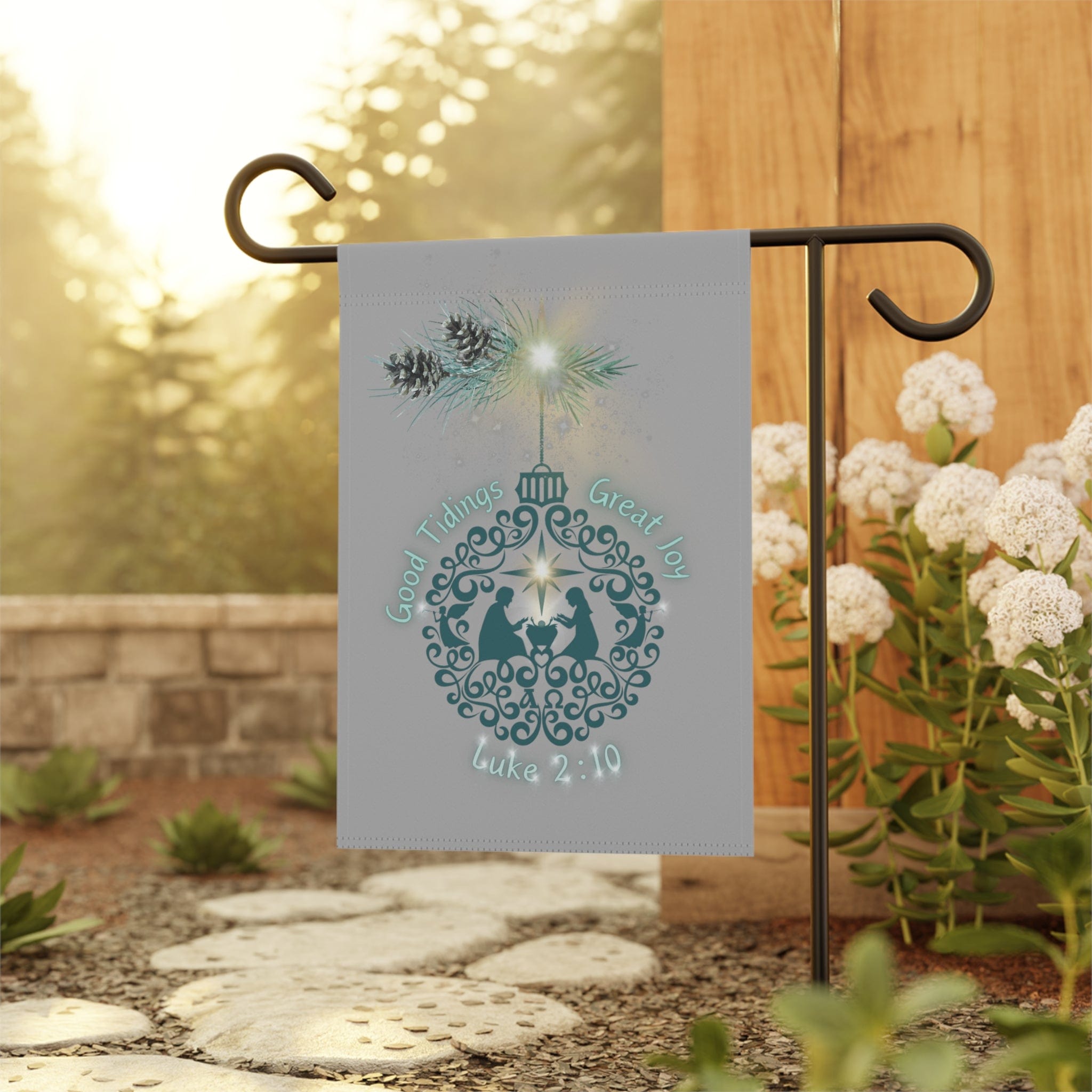 Good Tidings & Great Joy Garden & House Banner 12'' × 18''