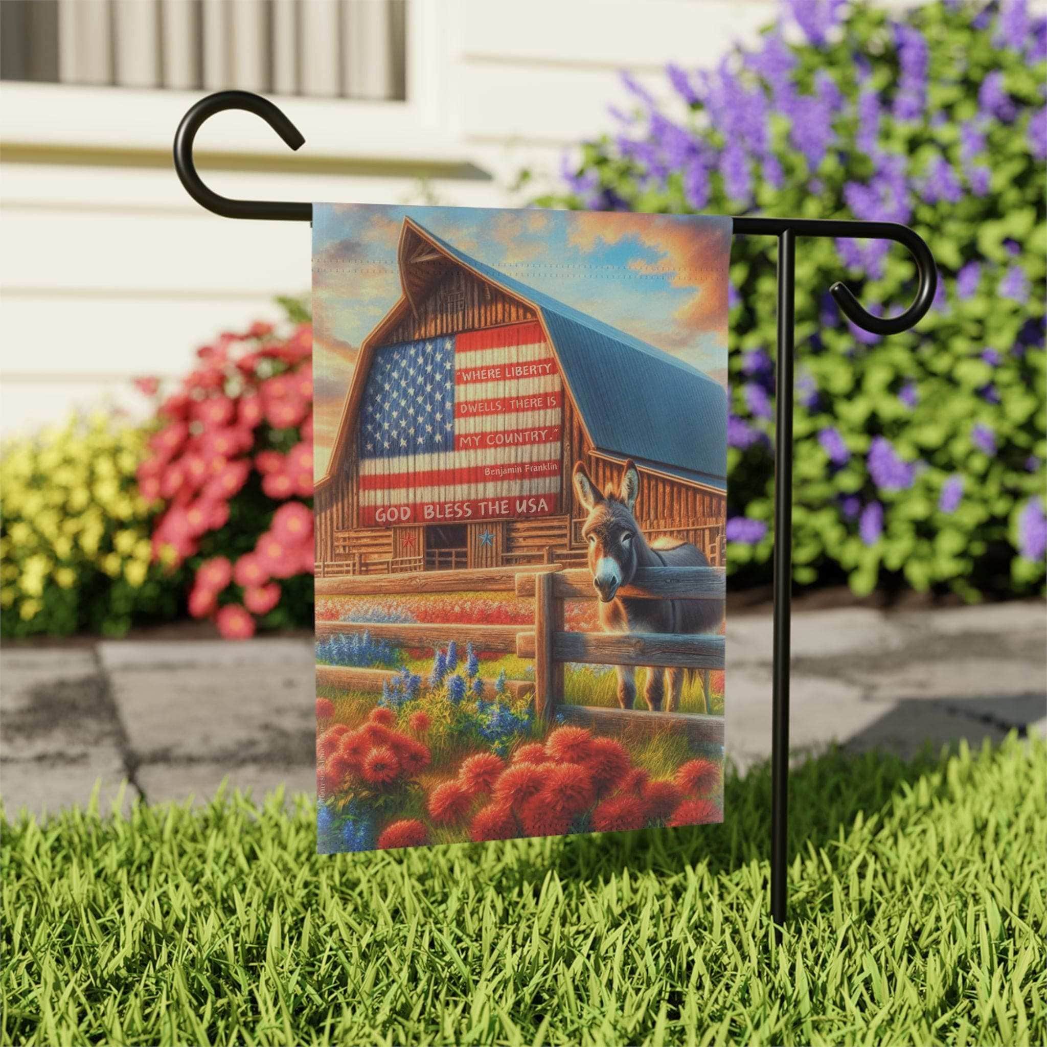 Land Of Liberty Home or Garden Banner 12'' × 18''