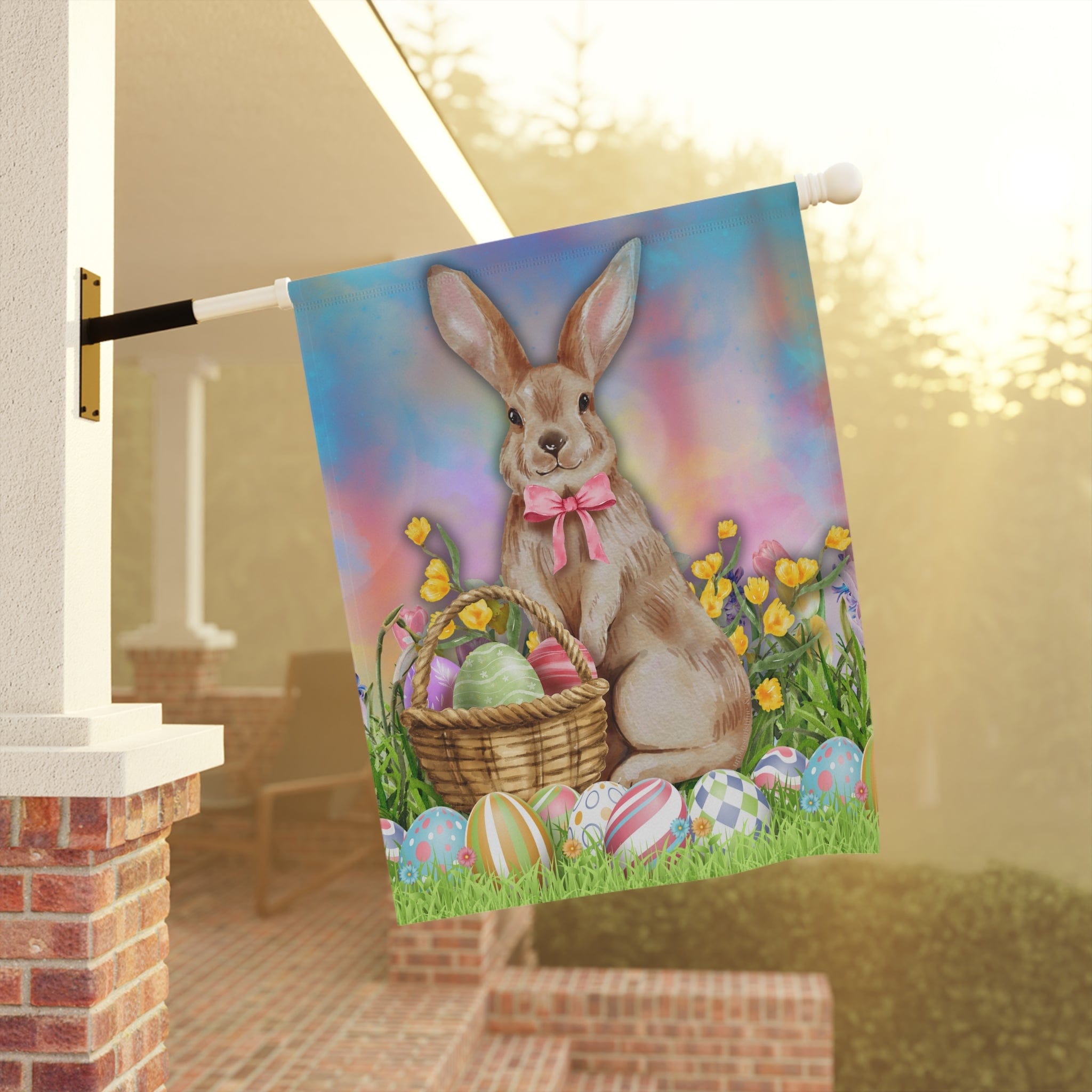 Bunny Garden Easter Home Or Garden Banner 24.5'' × 32''