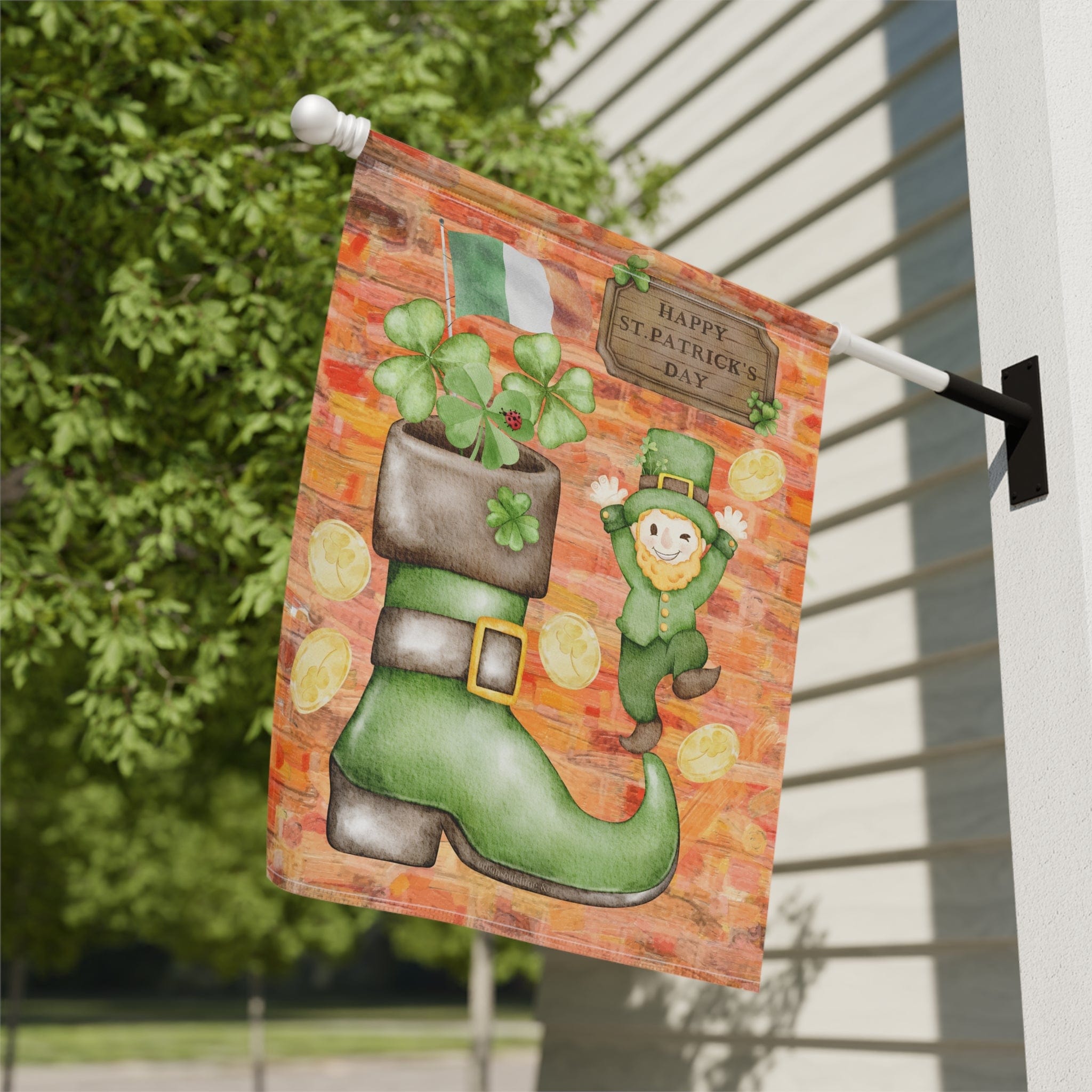 Lucky Leprechaun St. Patrick's Day Home or Garden Banner 24.5'' × 32''