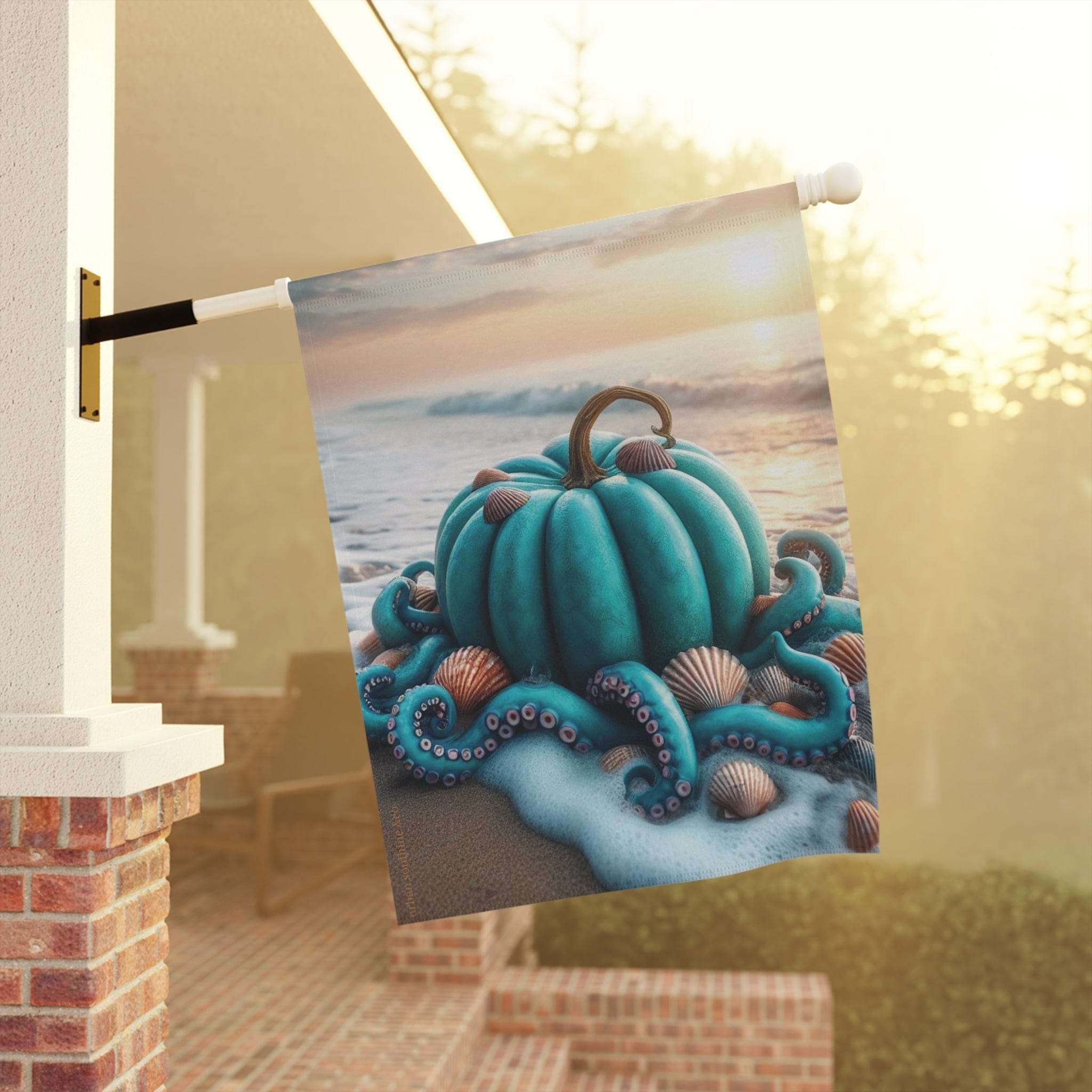 Ocean Harvest Pumpkin Octopus Custom Home & Garden Banner 24.5'' × 32''