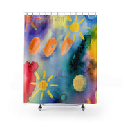 BE Light Inspirational Color Splash Shower Curtain