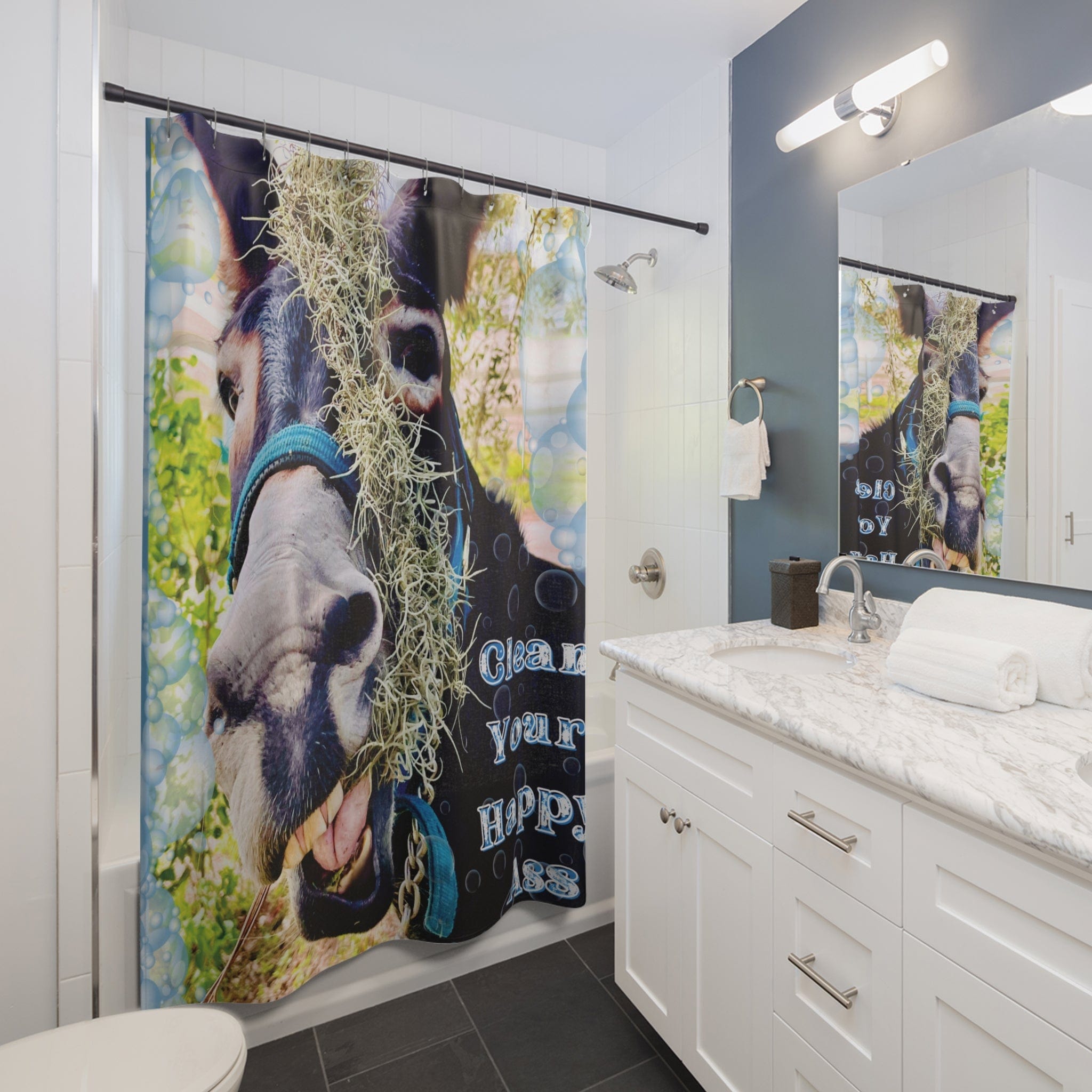 Clean Your Happy Ass Shower Curtain