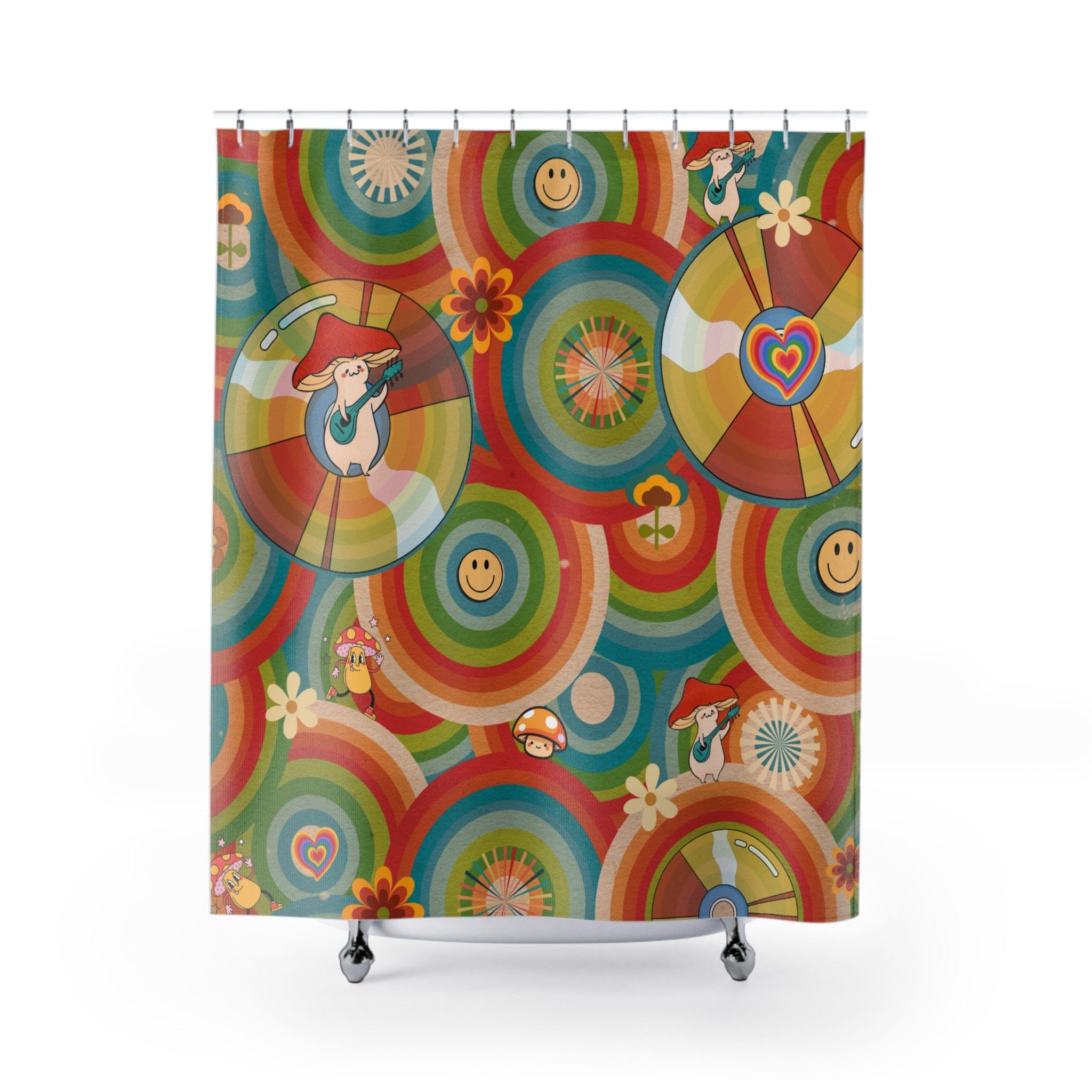 Groovy Smiles Shower Curtain