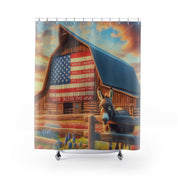 Land of Liberty Donkey Farm House Custom Shower Curtain