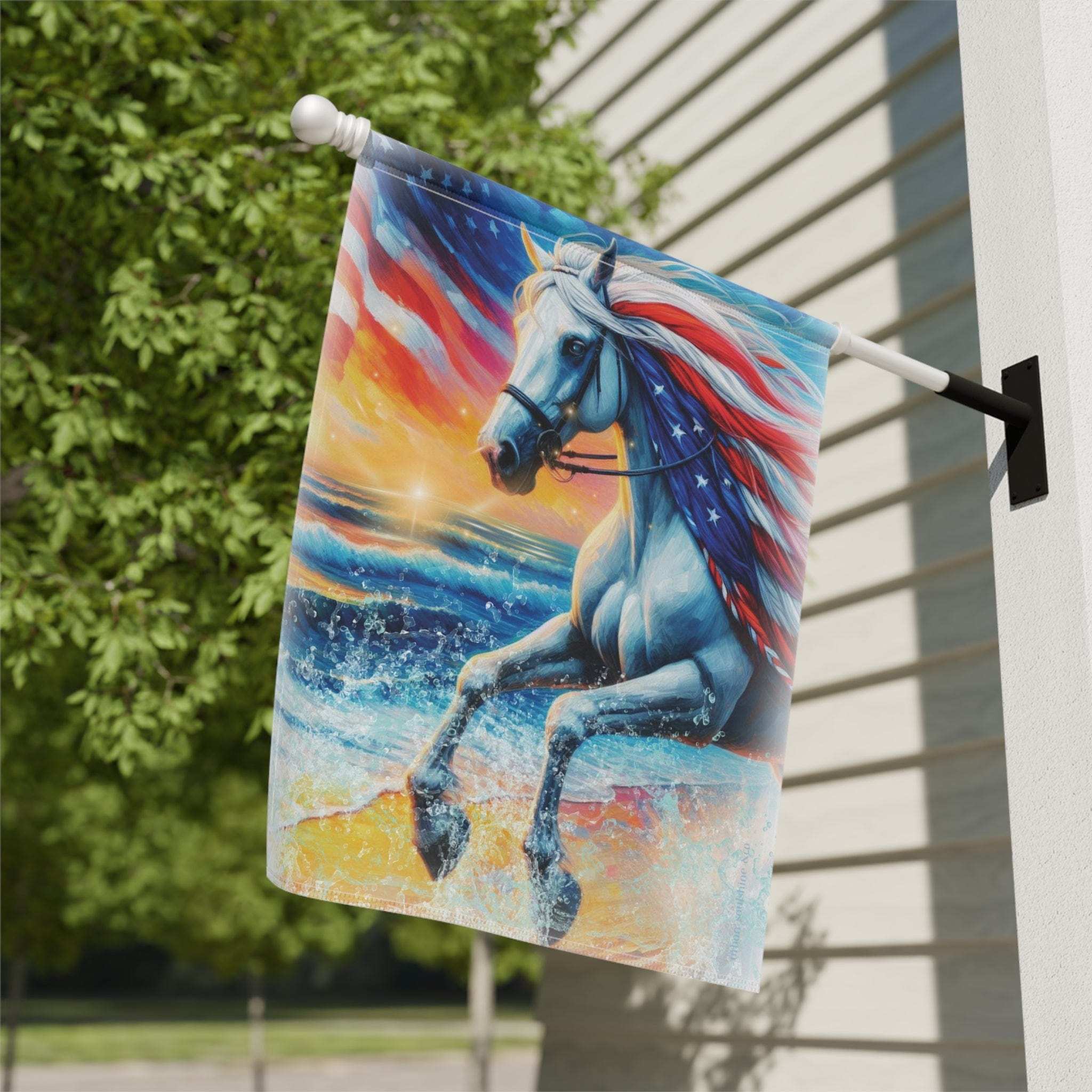 American Mane USA Home or Garden Banner