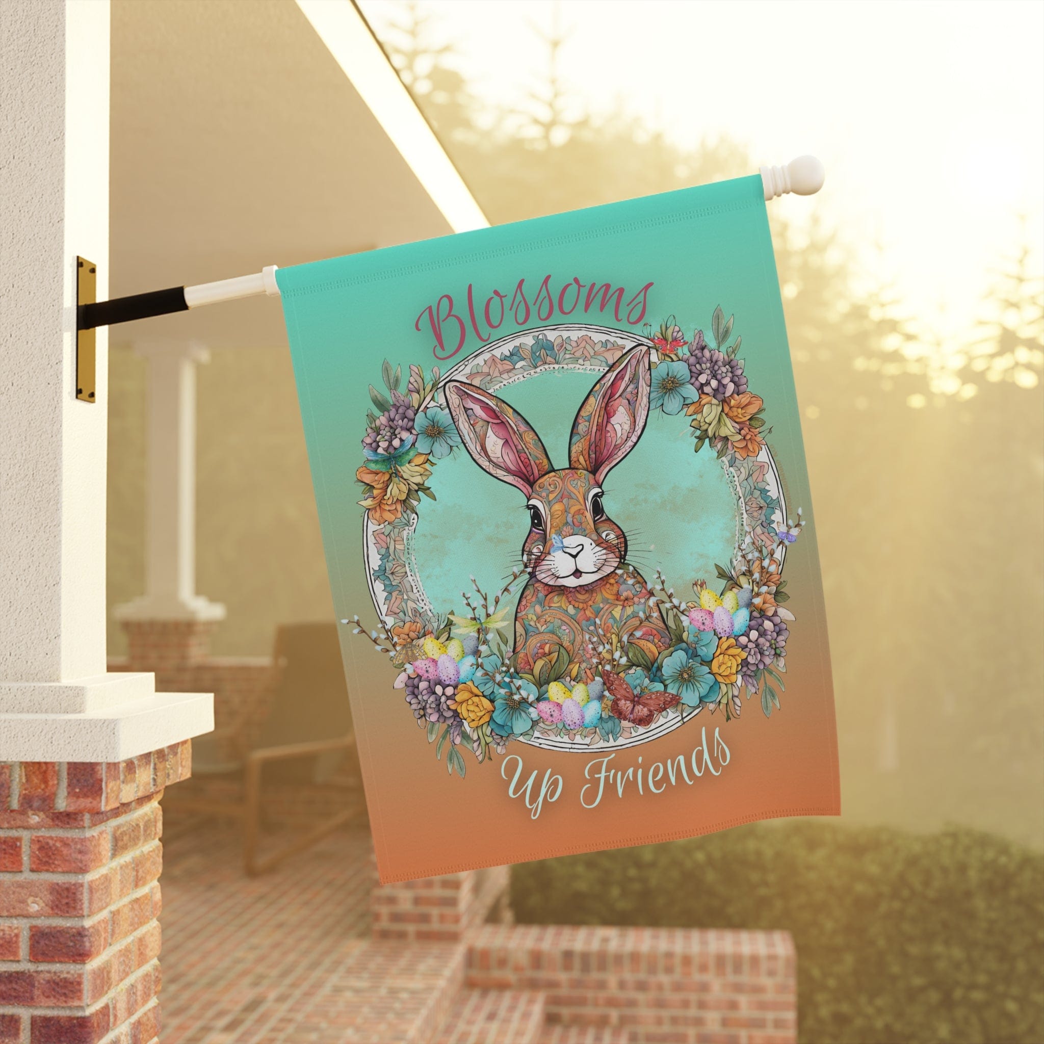 Blossoms Up Friends Easter/Spring Home Or Garden Banner