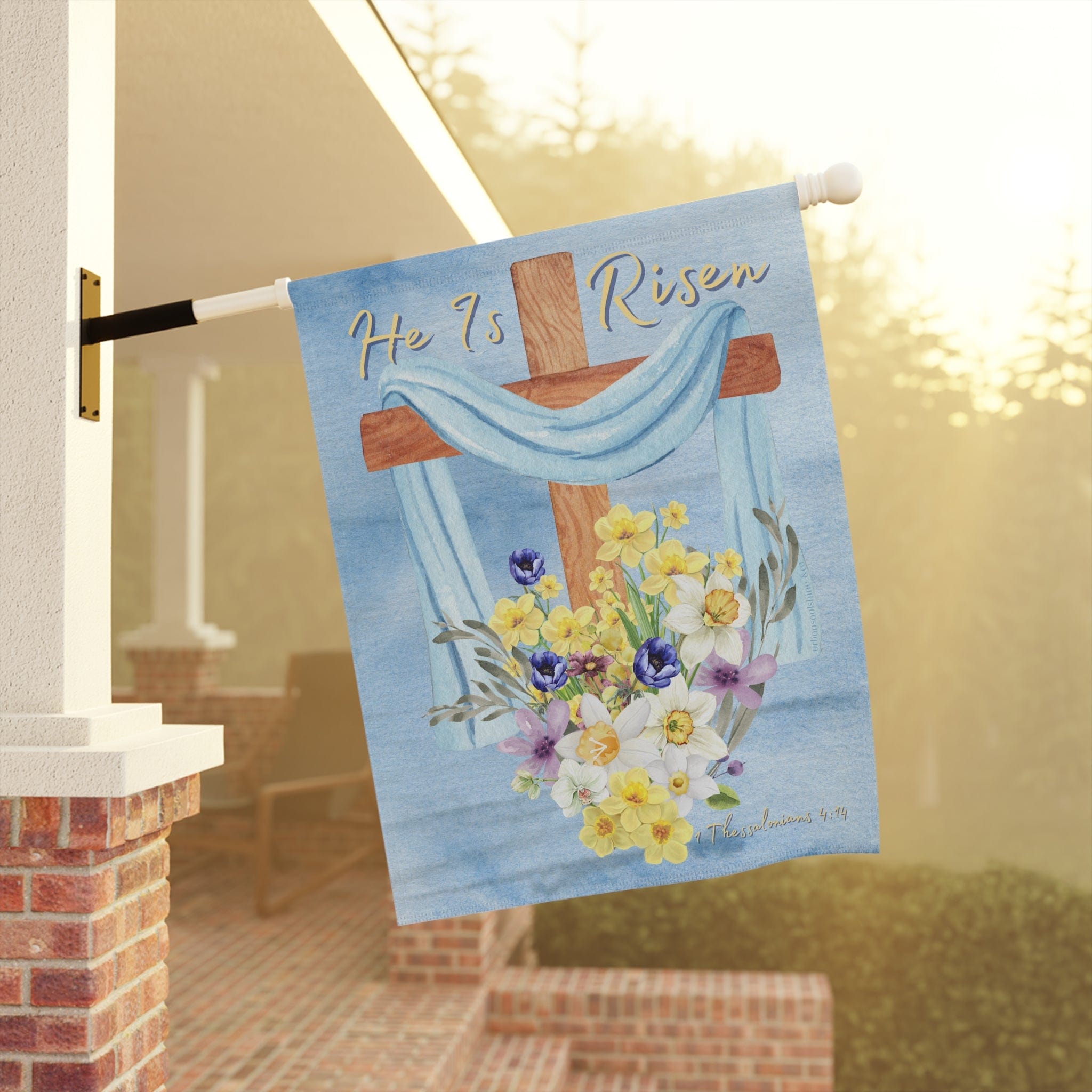 He Is Risen Home Or Garden Banner